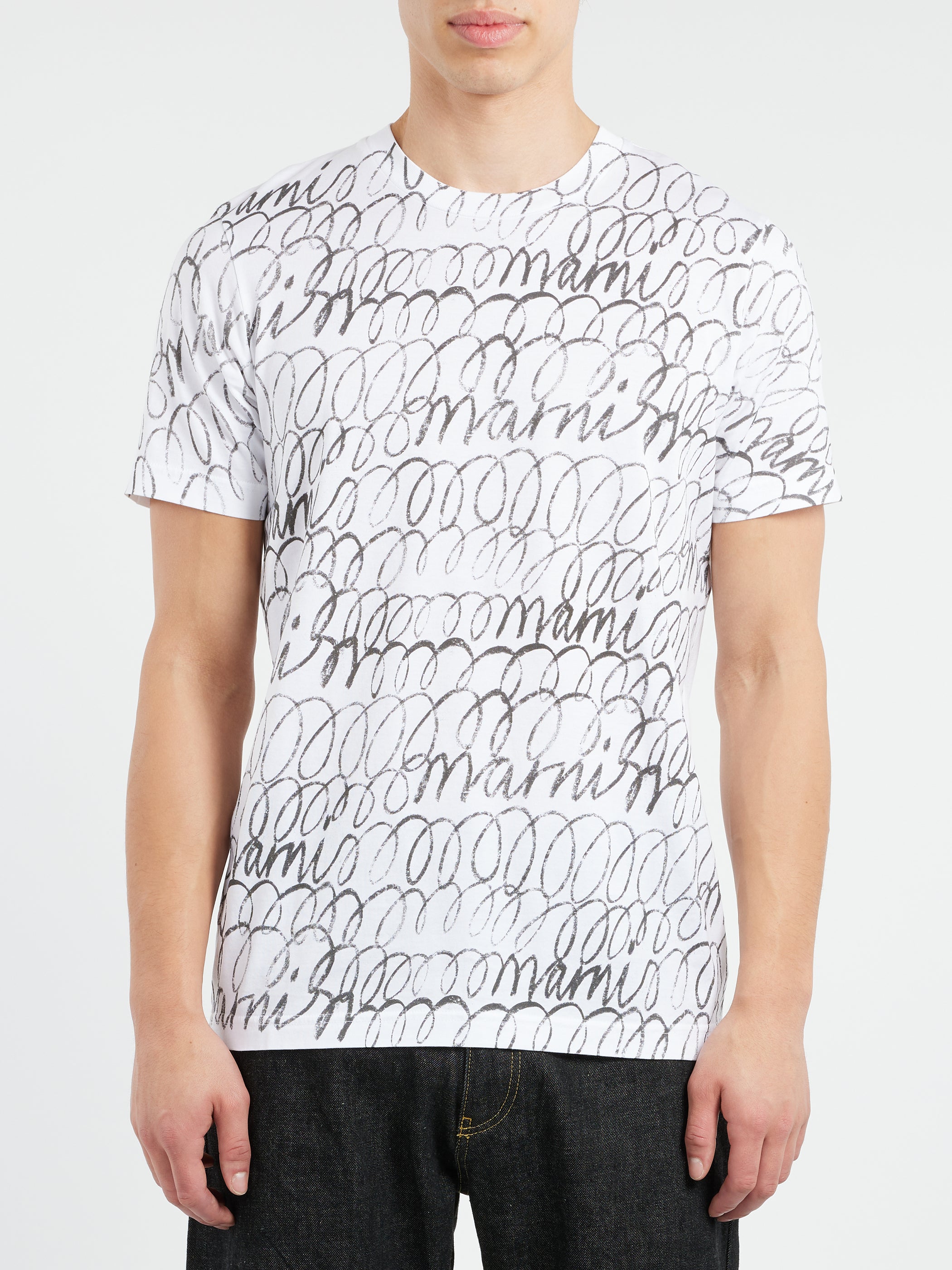 T-Shirt with Marni Scribble Motif