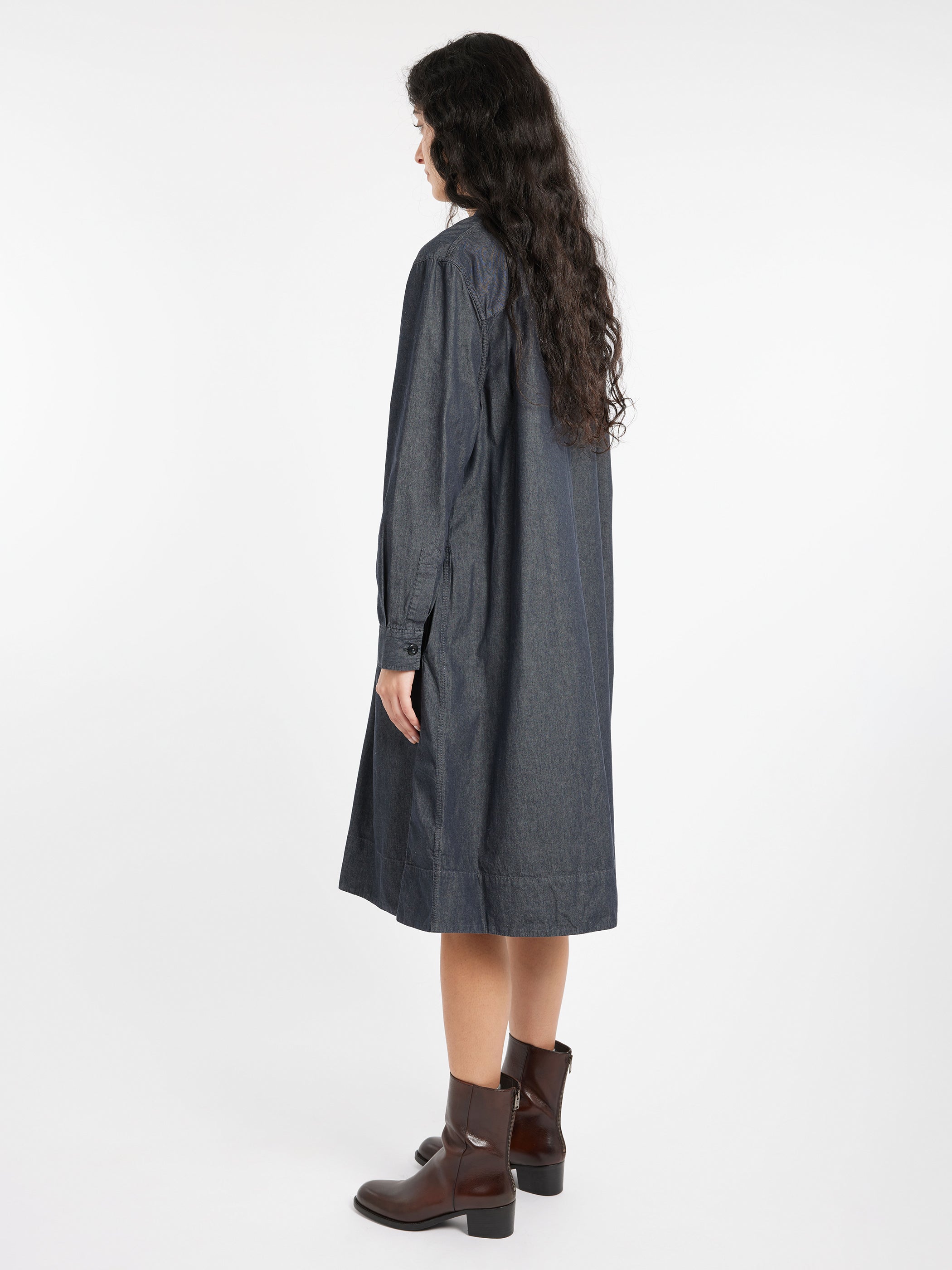 MHL Collarless Swing Dress