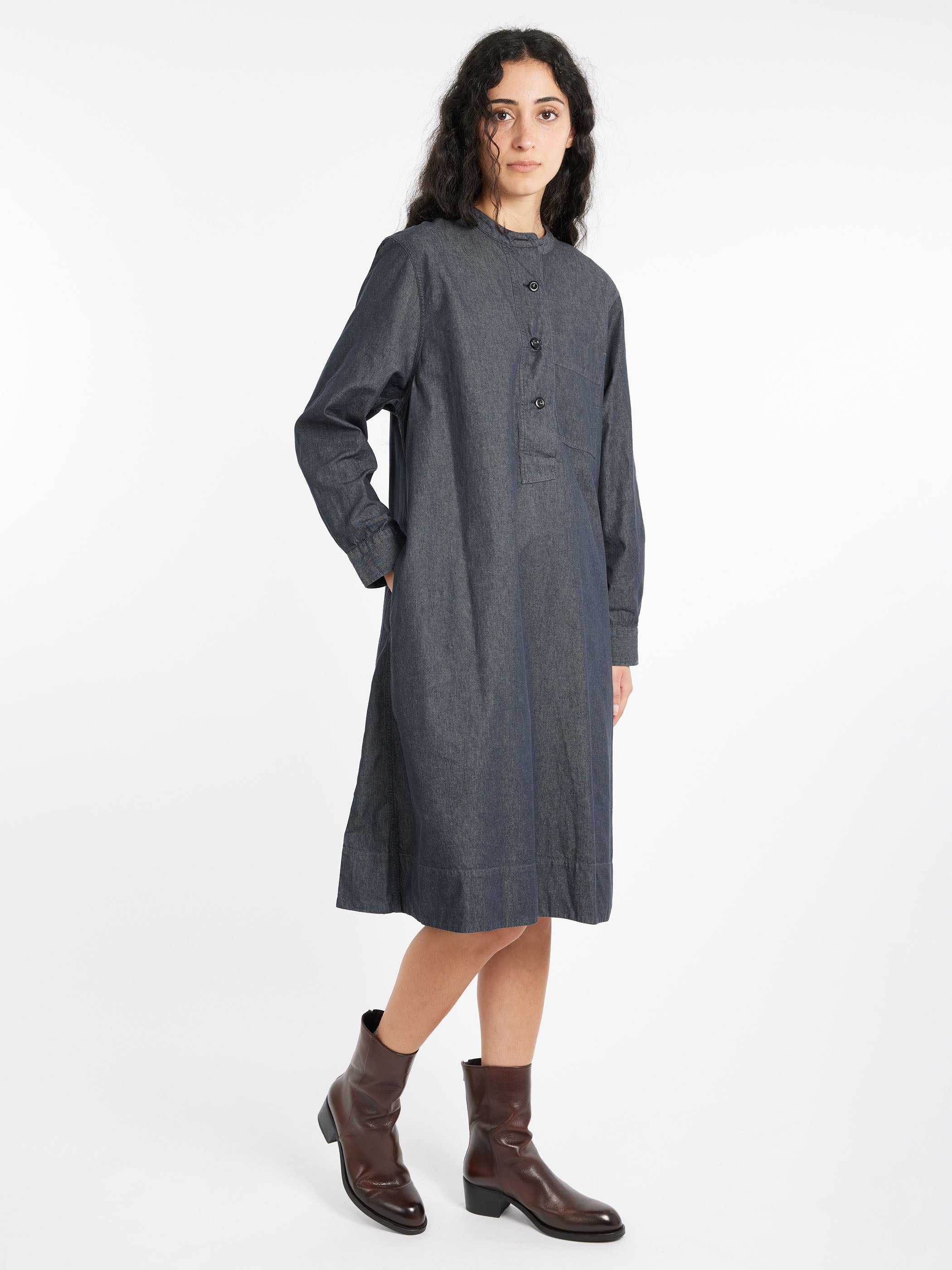 MHL Collarless Swing Dress