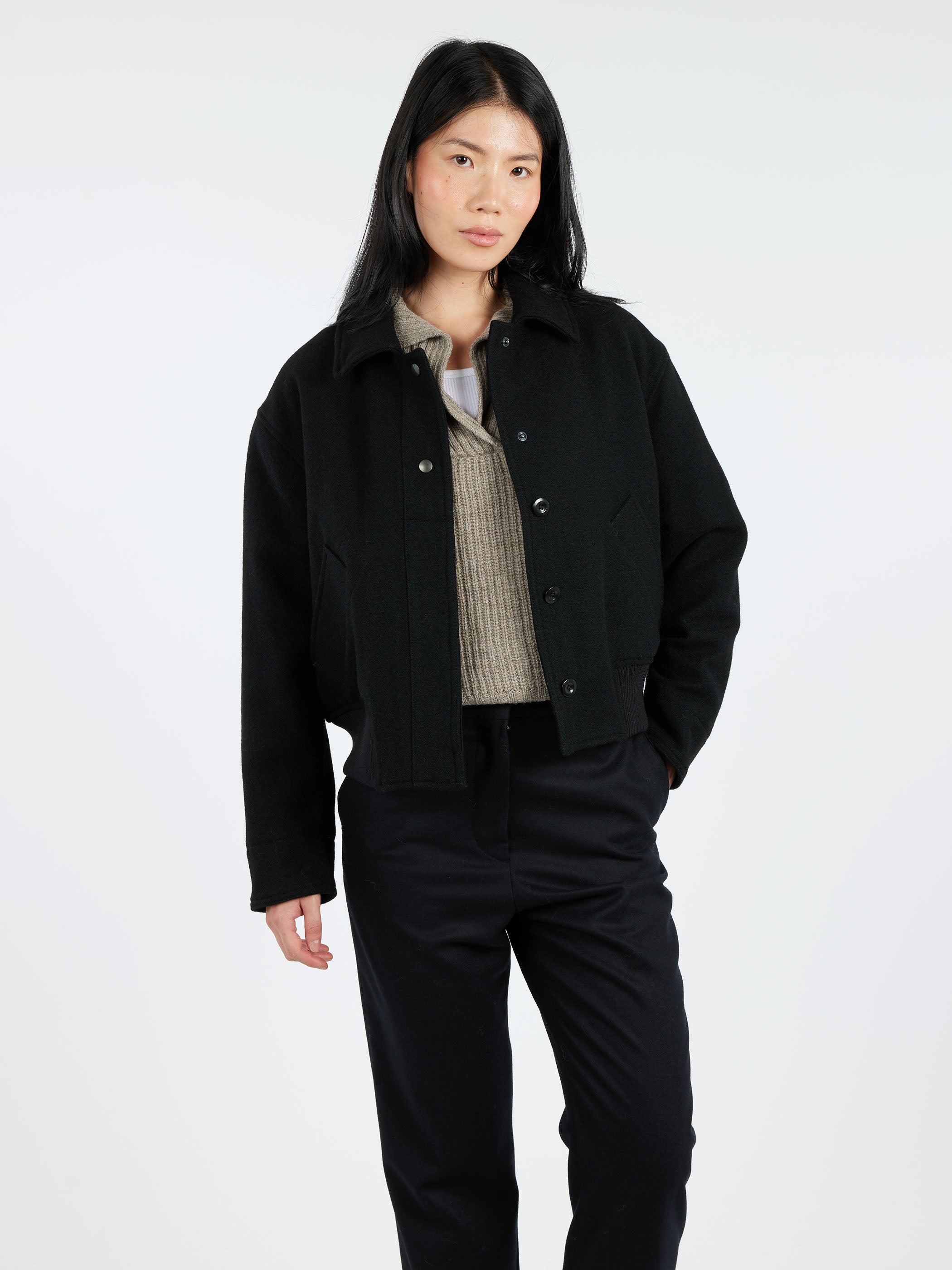 MHL Cropped Bomber Jacket