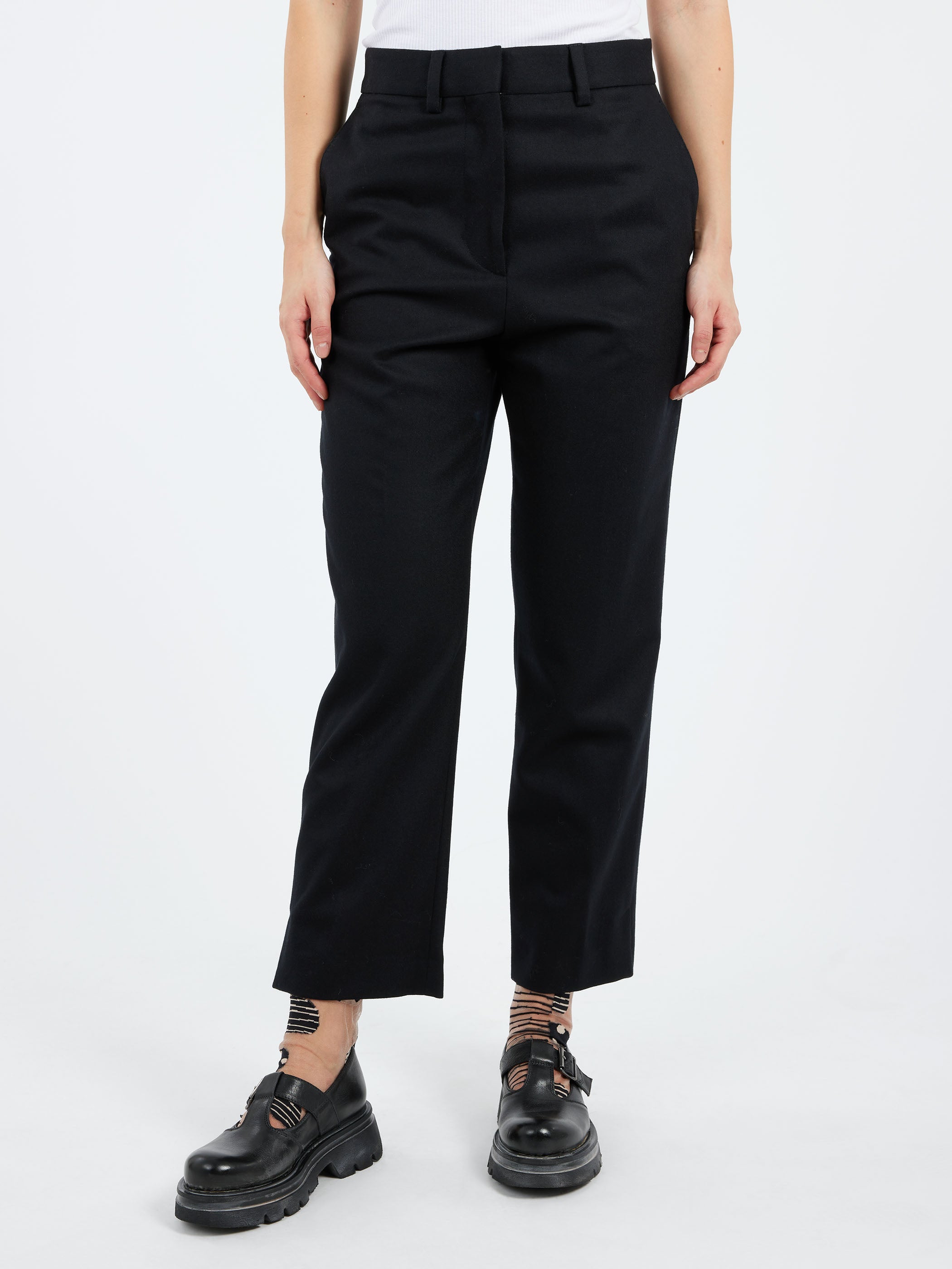 Midi Waist Crop Trouser