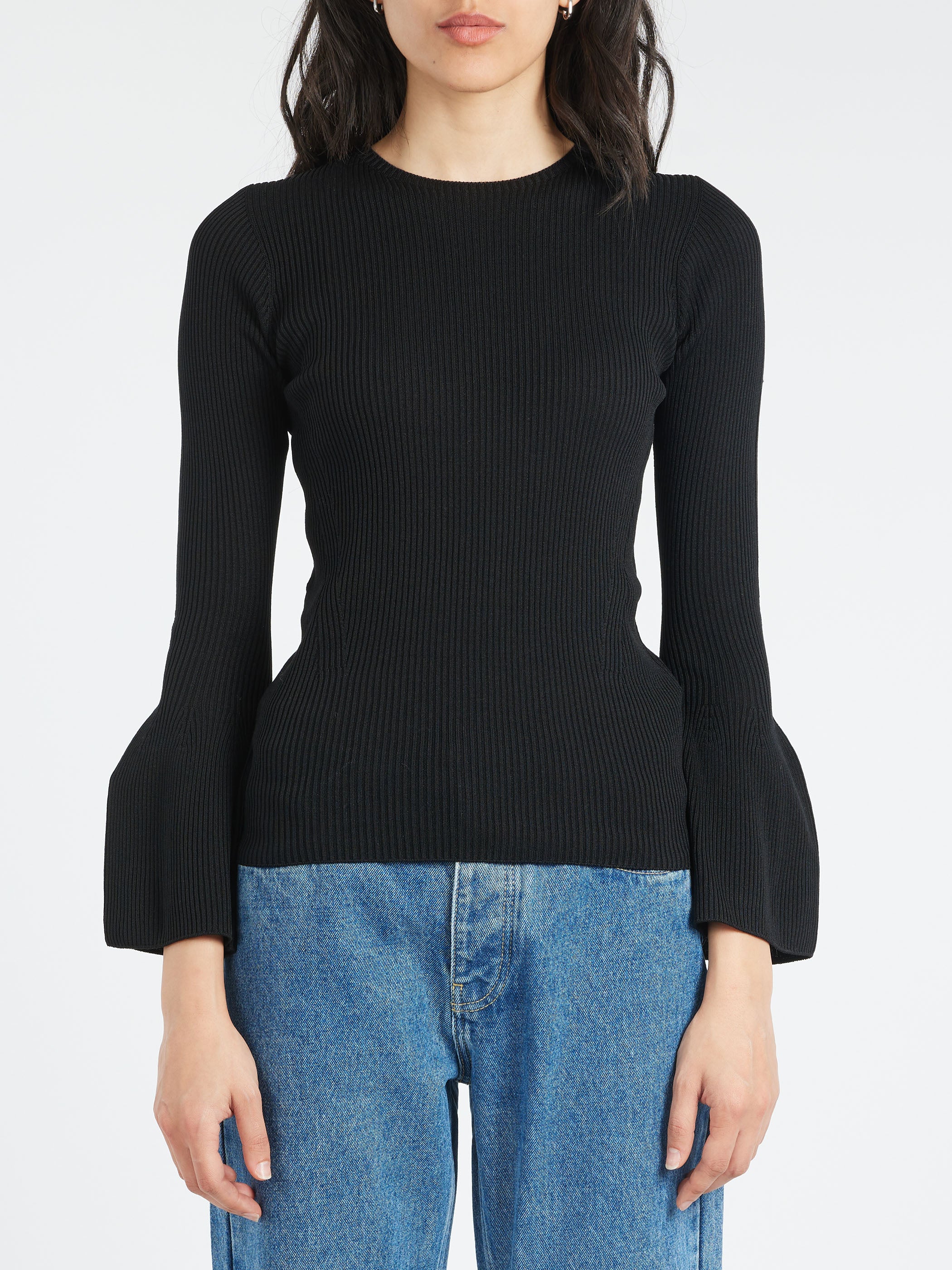 Soft Portrait Bell Sleeve Top