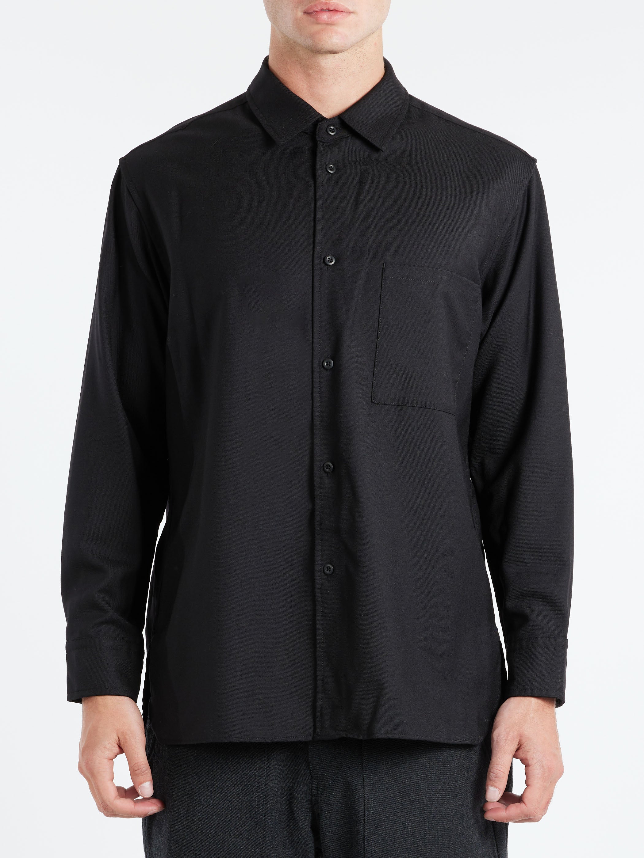 Super 100 Twill Regular Collar Shirt