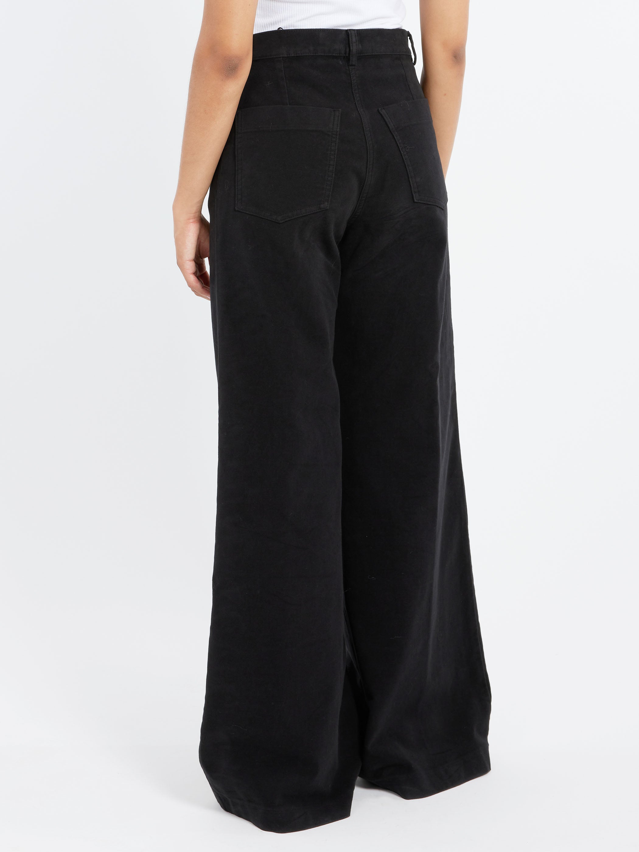 Stretch Fustian High-Waisted Trousers