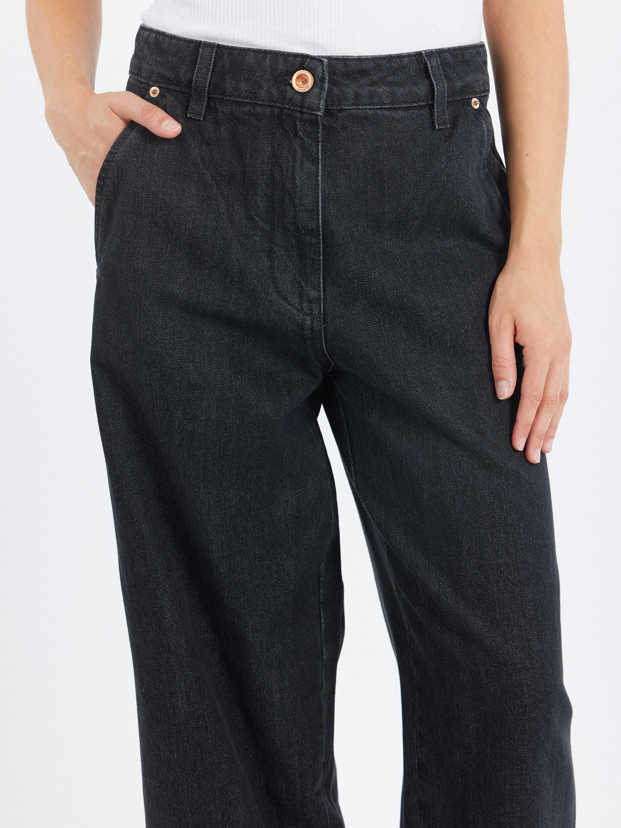 High-Waisted Denim