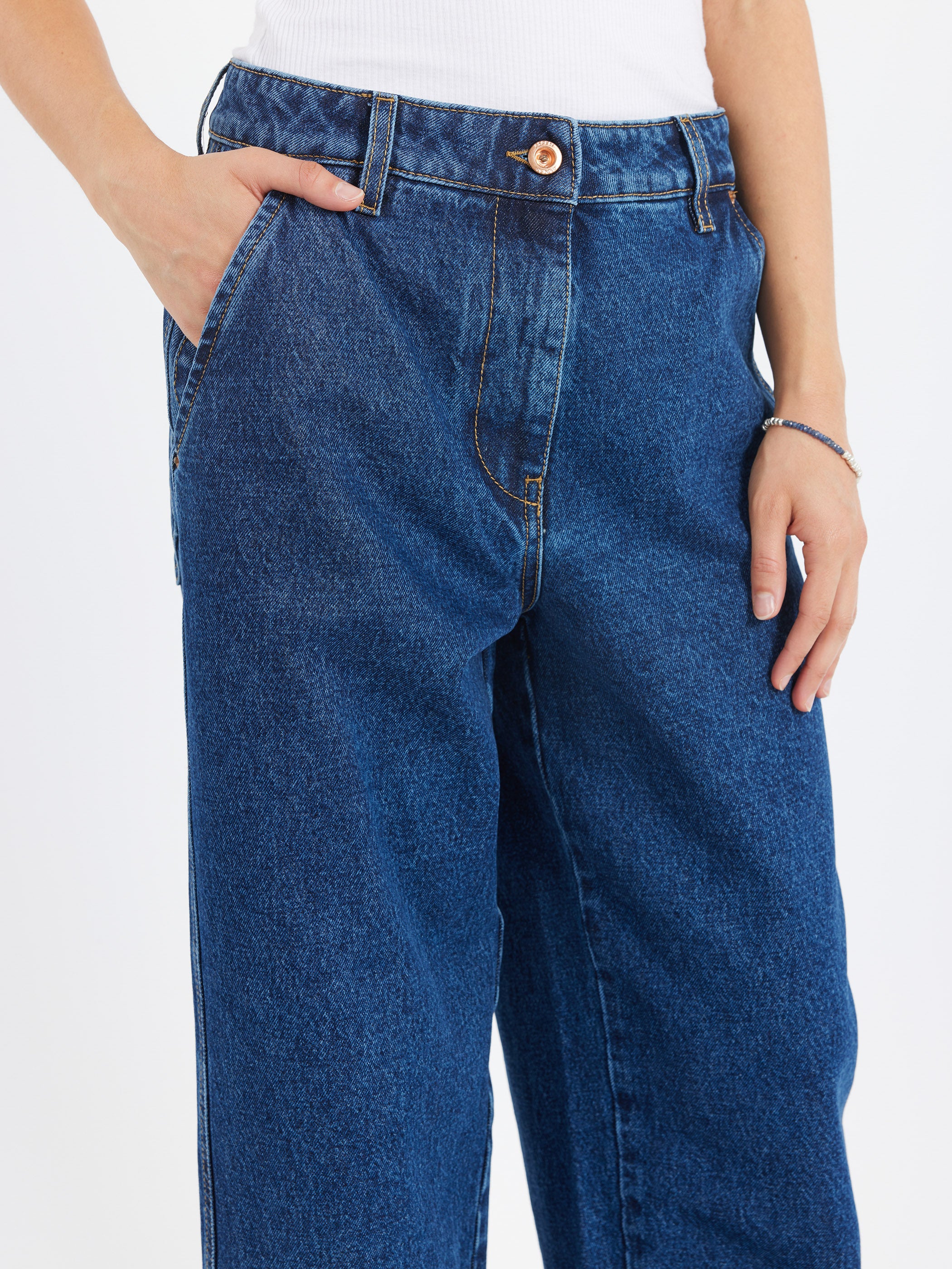 High-Waisted Denim