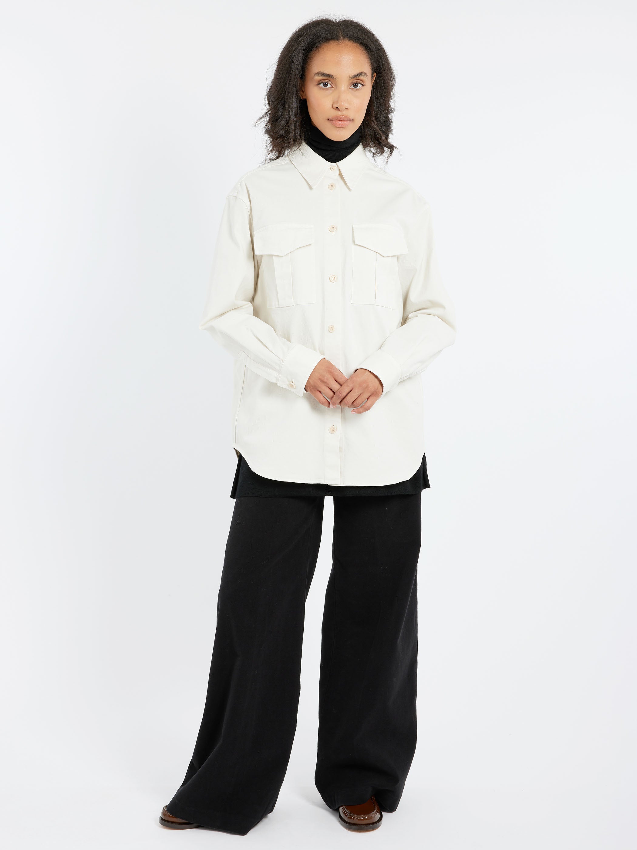 Stretch Cotton Gabardine Shirt