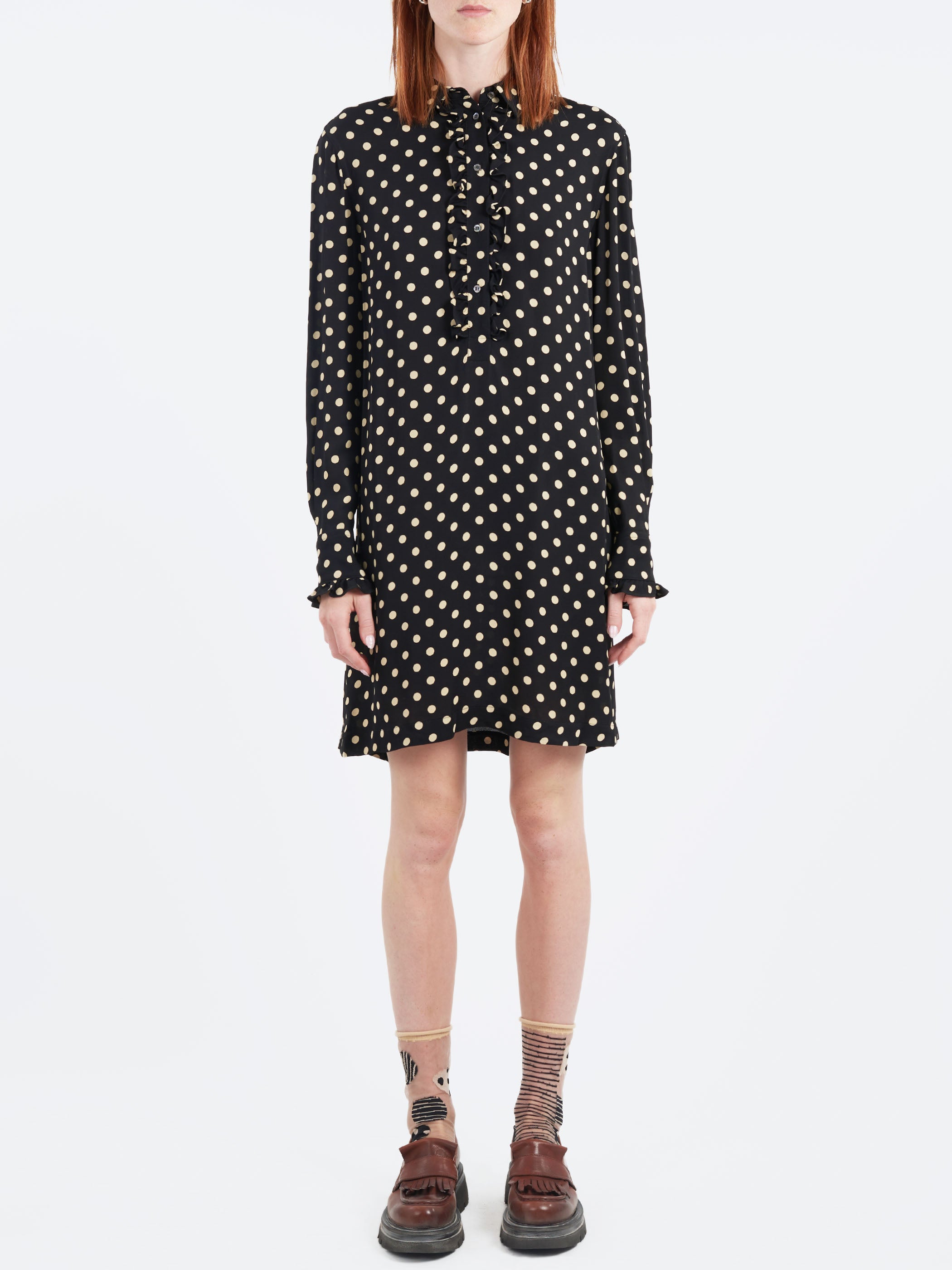 Viscose Crepe Short Dress