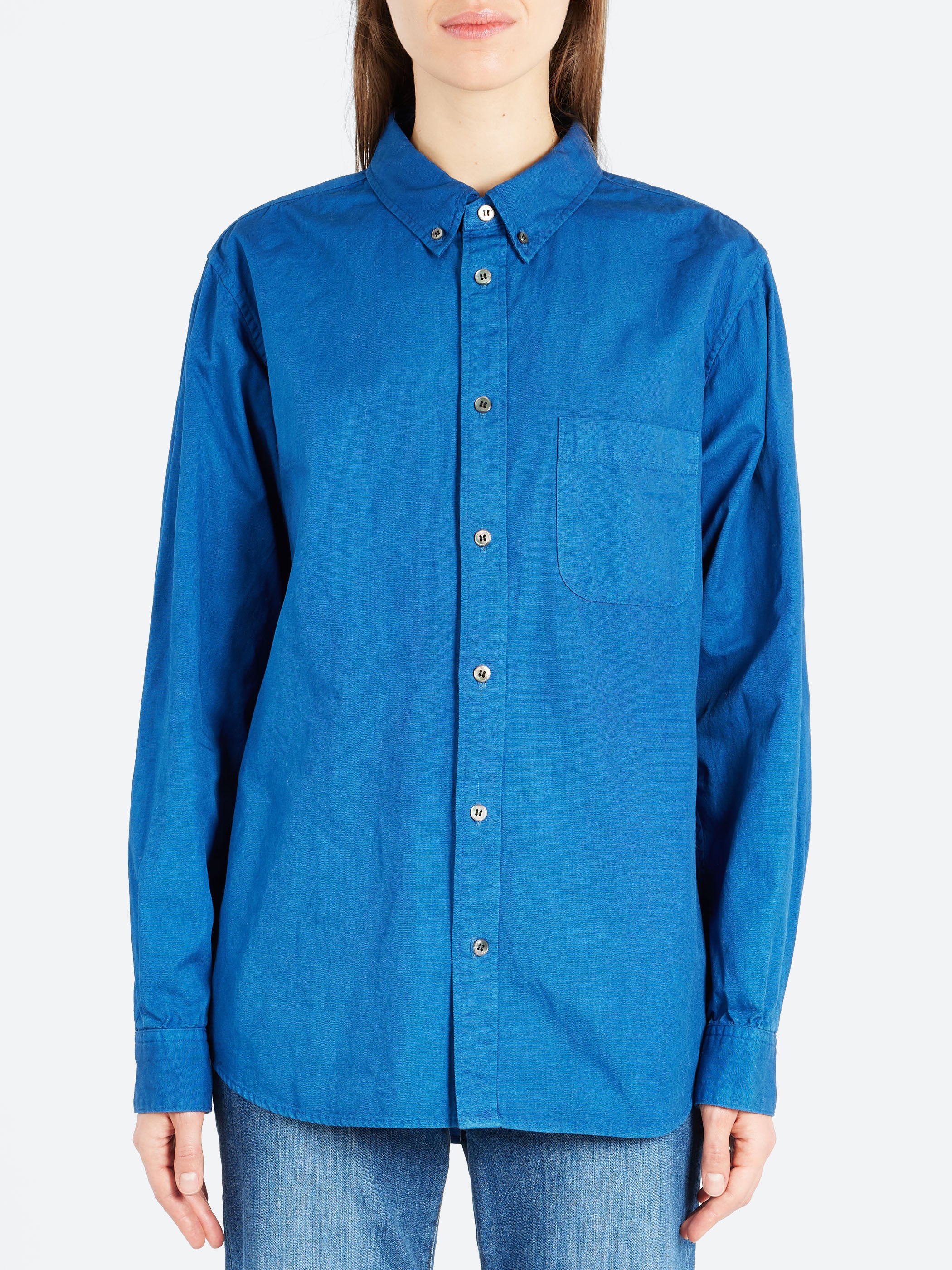 Fine Oxford Honnai Button-Down Shirt