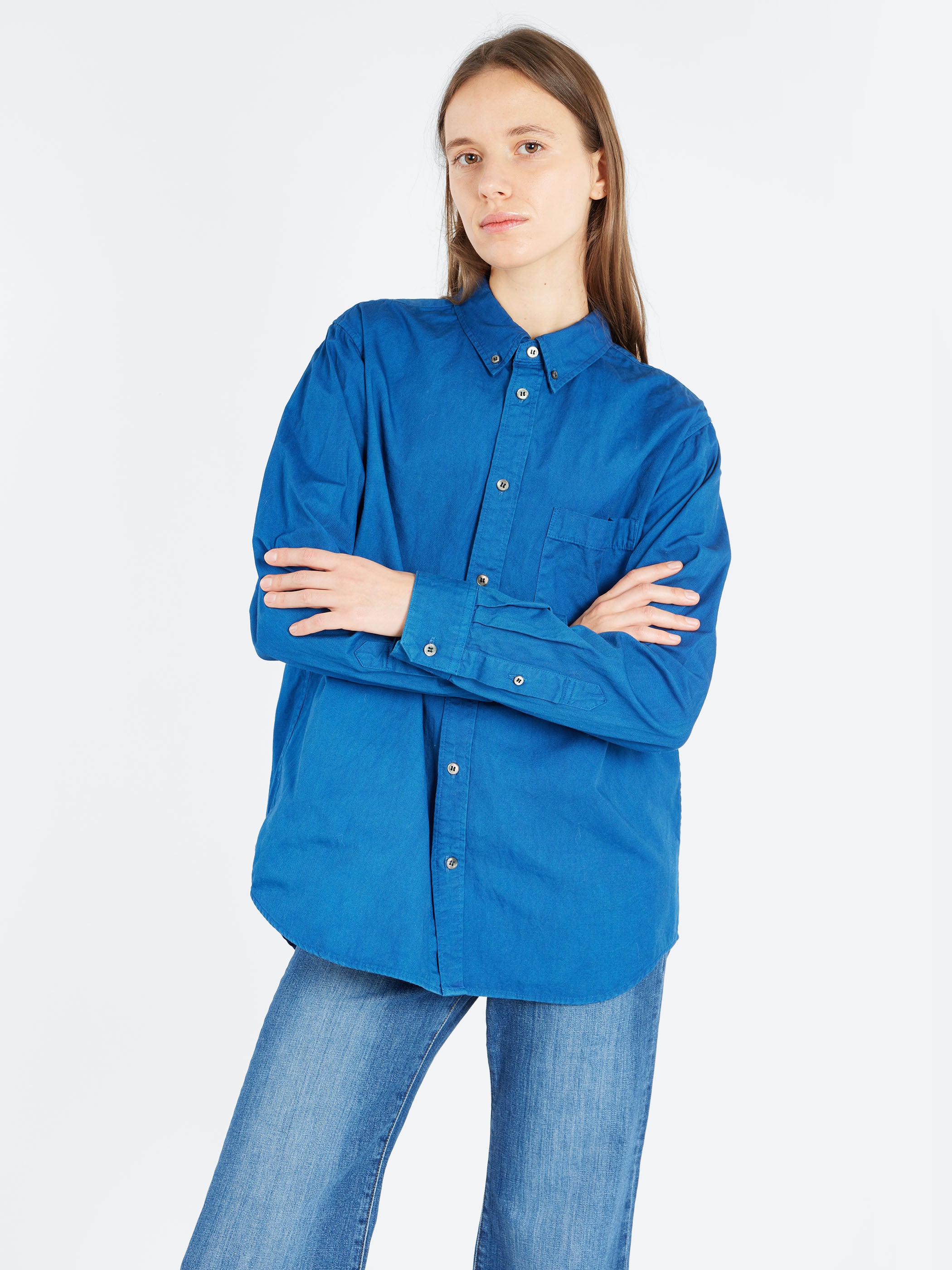 Fine Oxford Honnai Button-Down Shirt