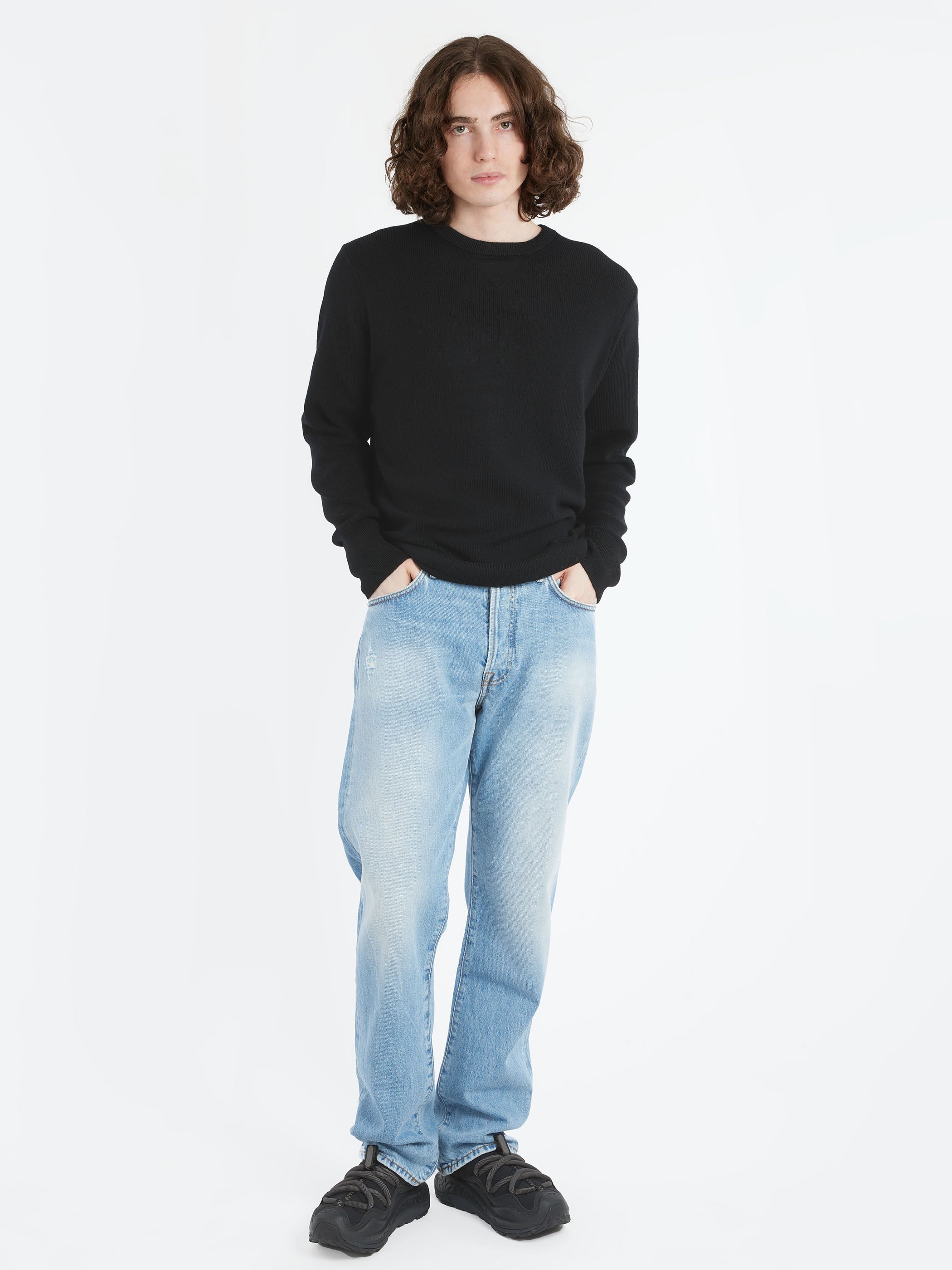 Ribbed Merino Crewneck