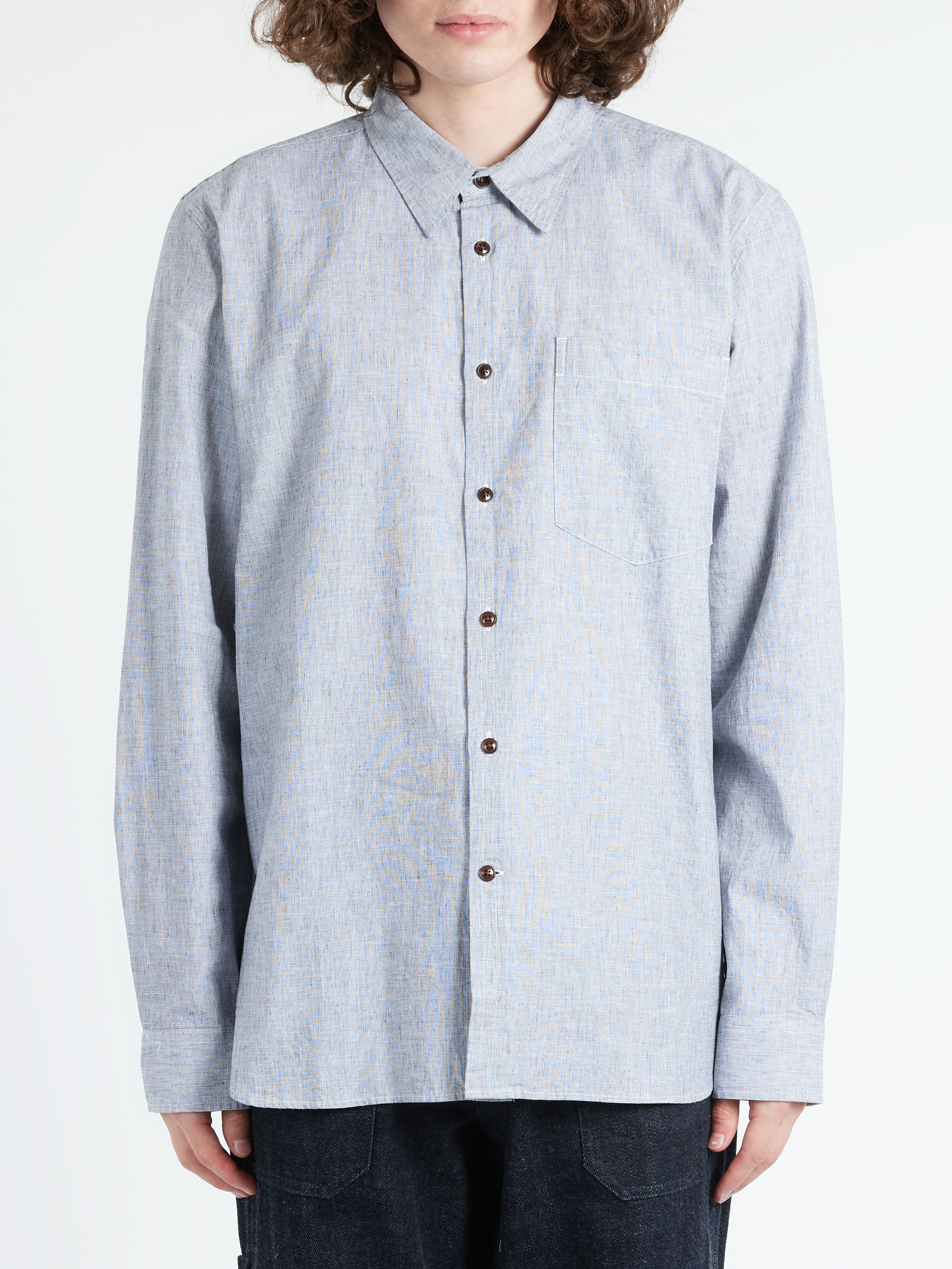 Chambray Cotton Linen Shirt