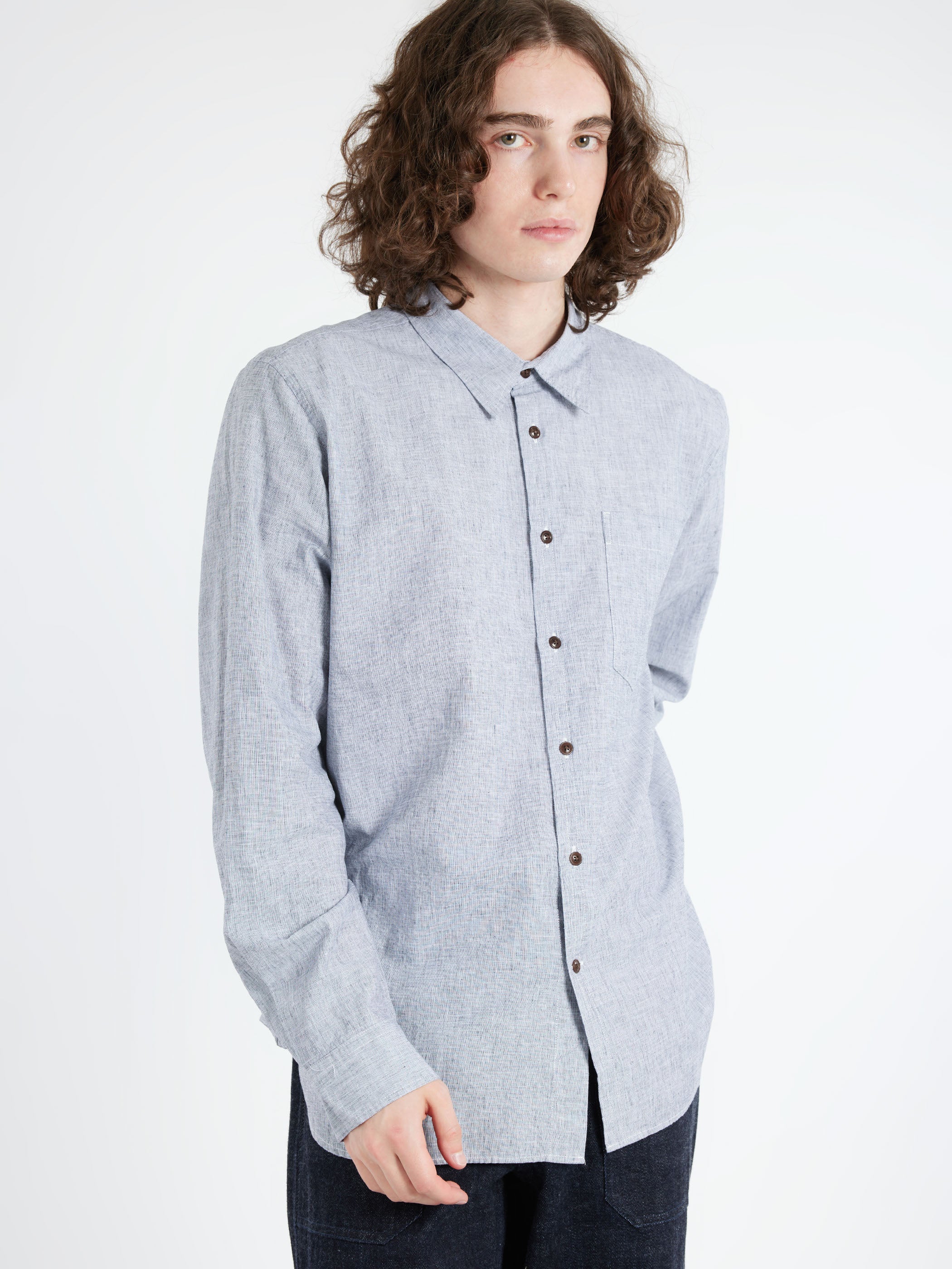 Chambray Cotton Linen Shirt