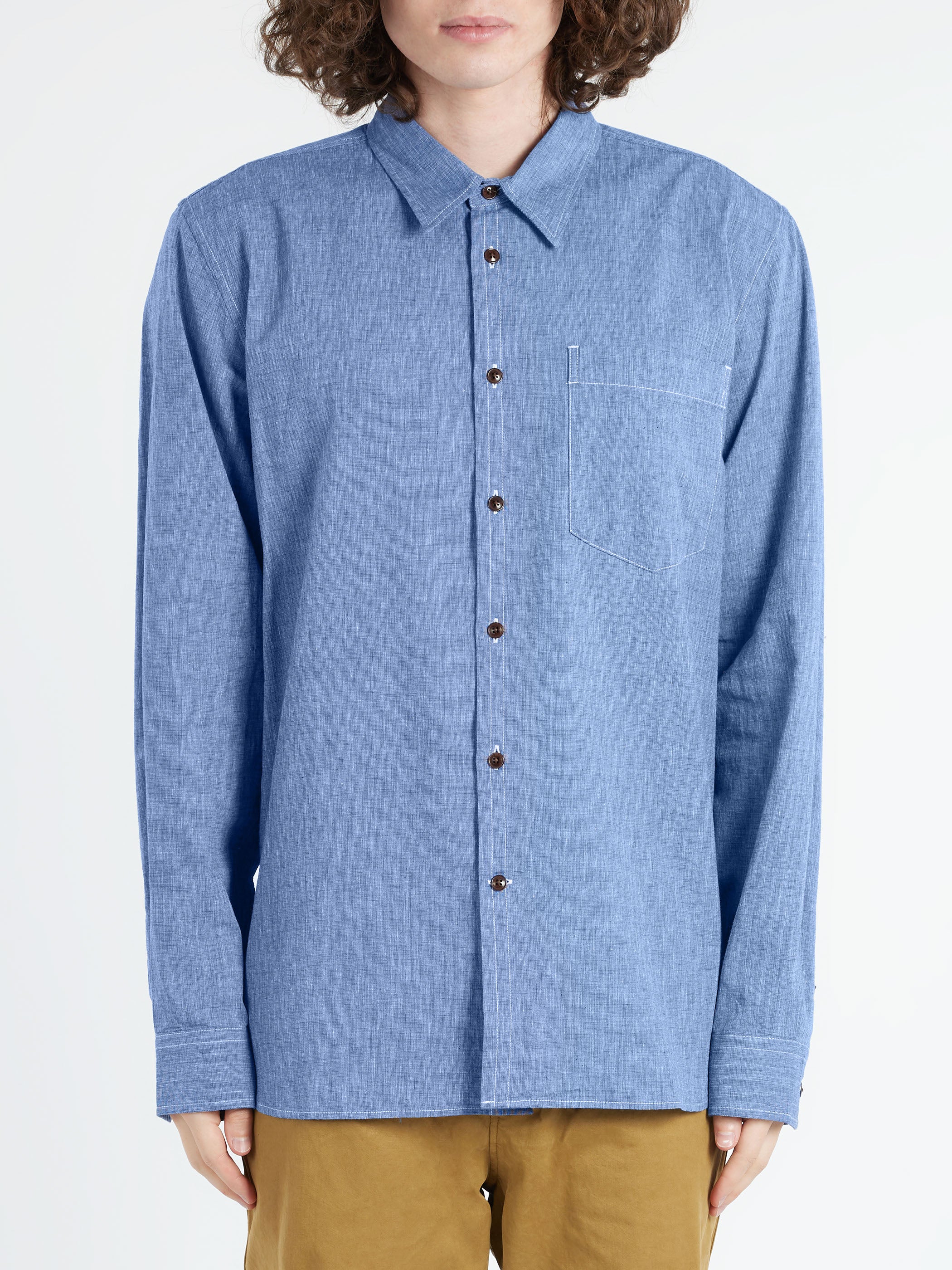 Chambray Cotton Linen Shirt