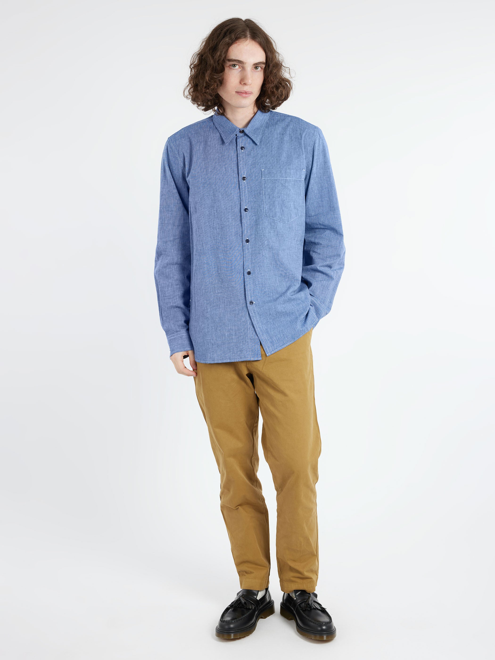 Chambray Cotton Linen Shirt