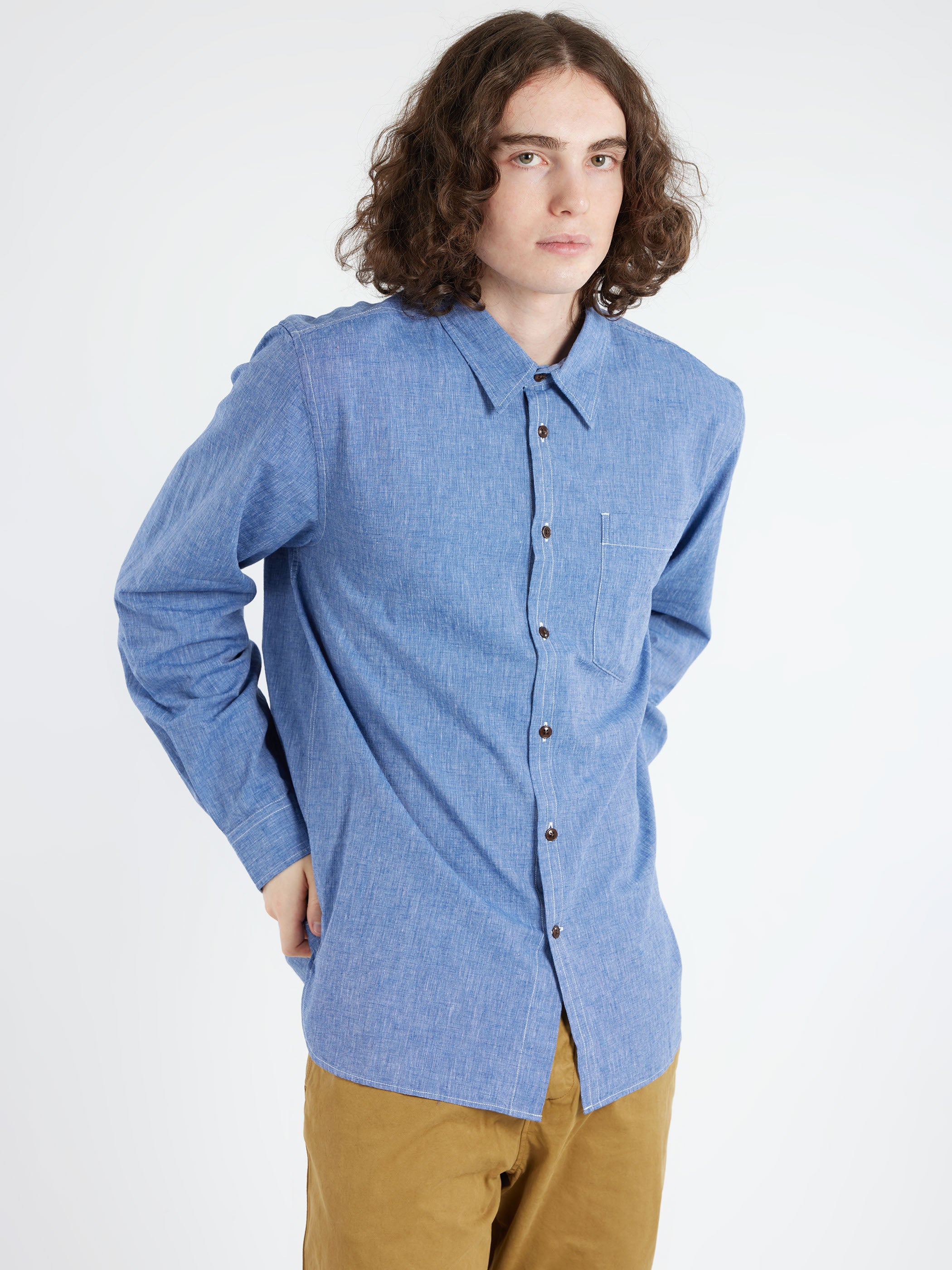 Chambray Cotton Linen Shirt