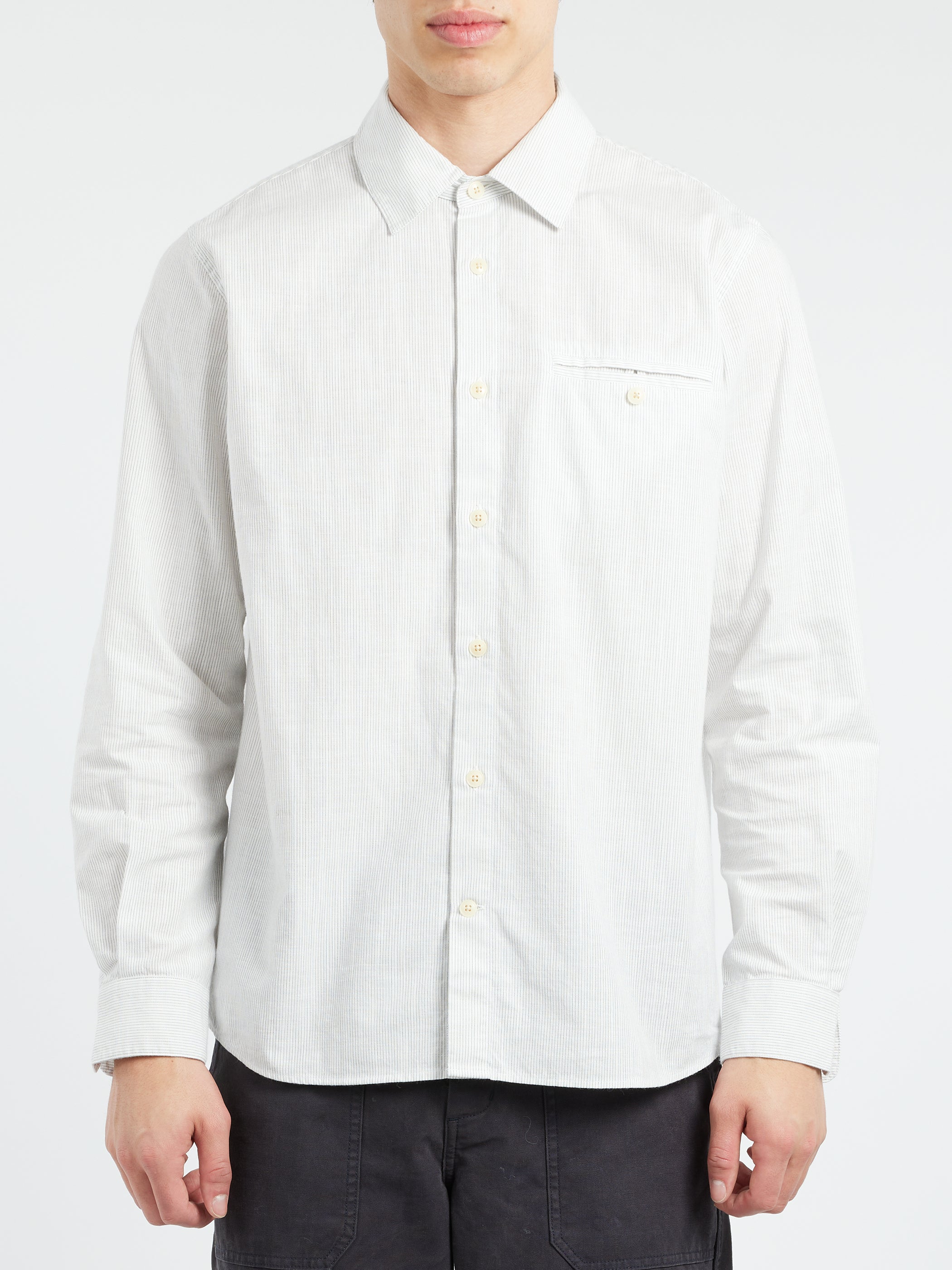 Jet Pocket Fine Stripe Shirt