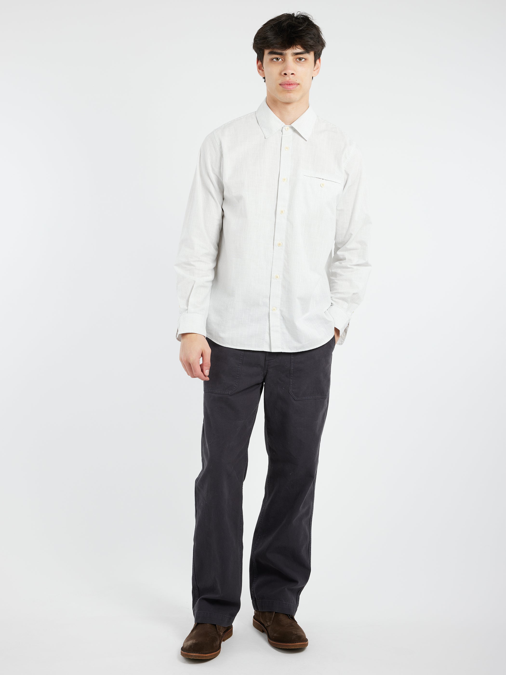 Jet Pocket Fine Stripe Shirt