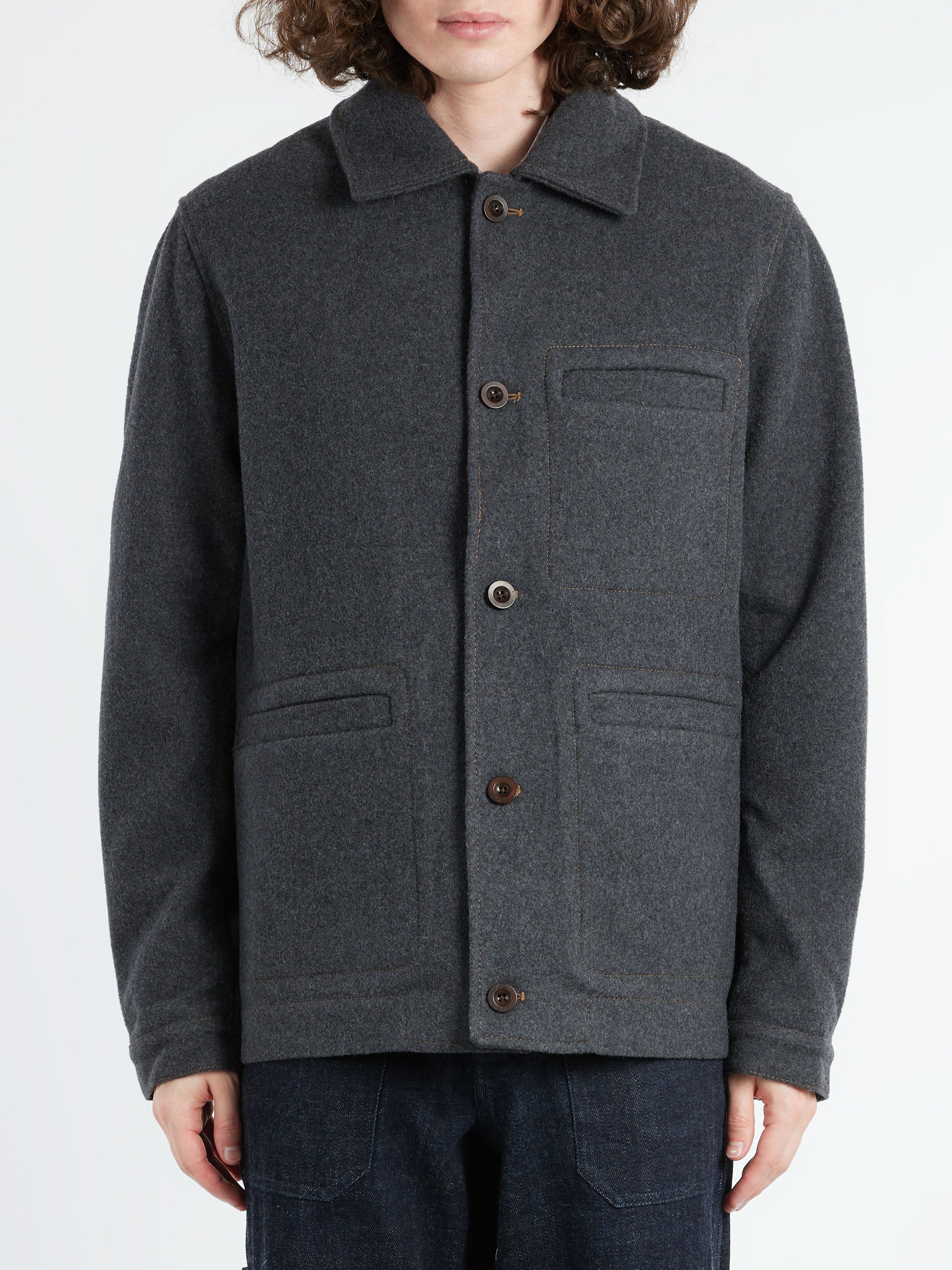 Melton Wool Blend Chore Jacket