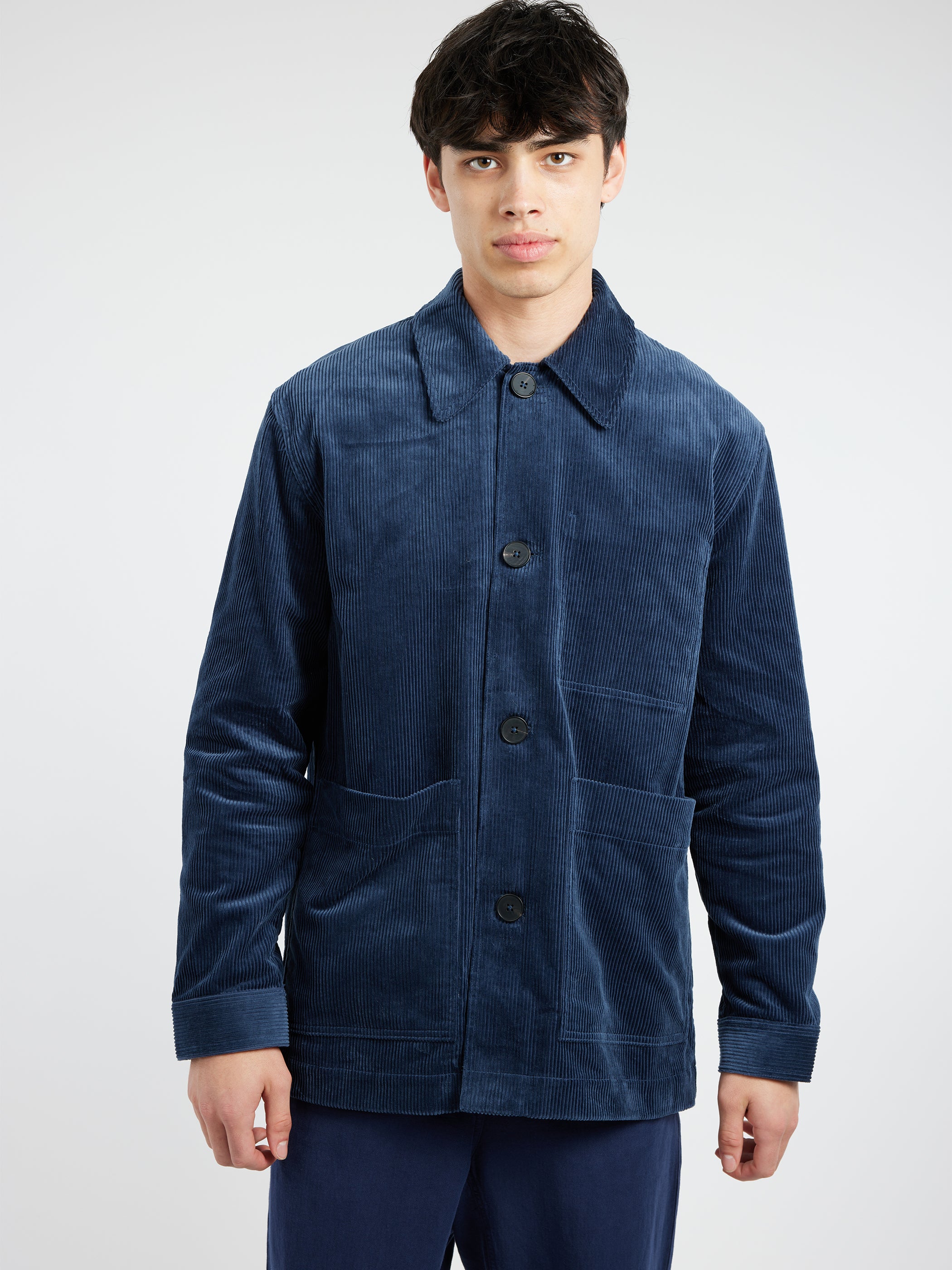 TOAST Corduroy Jacket in Dusty Navy gravitypope