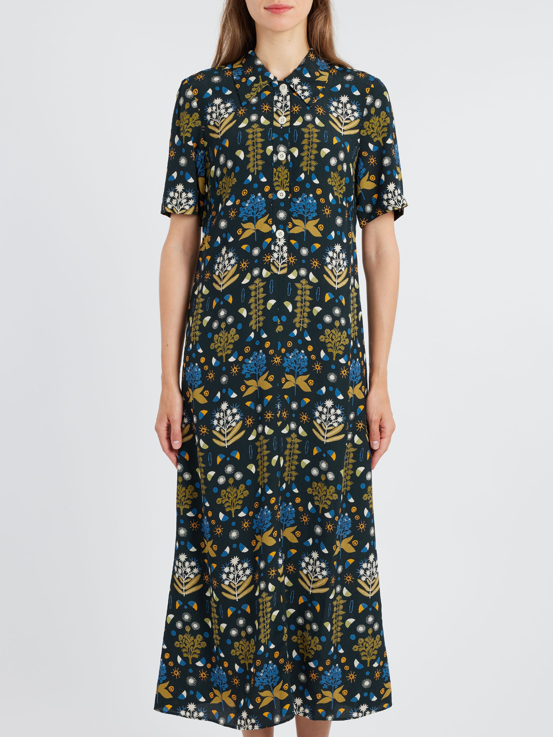 Collector Print Fluid Shirt Dress