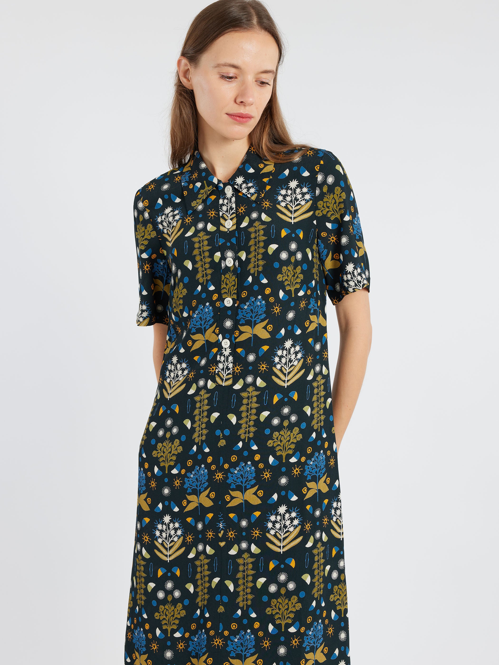 Collector Print Fluid Shirt Dress