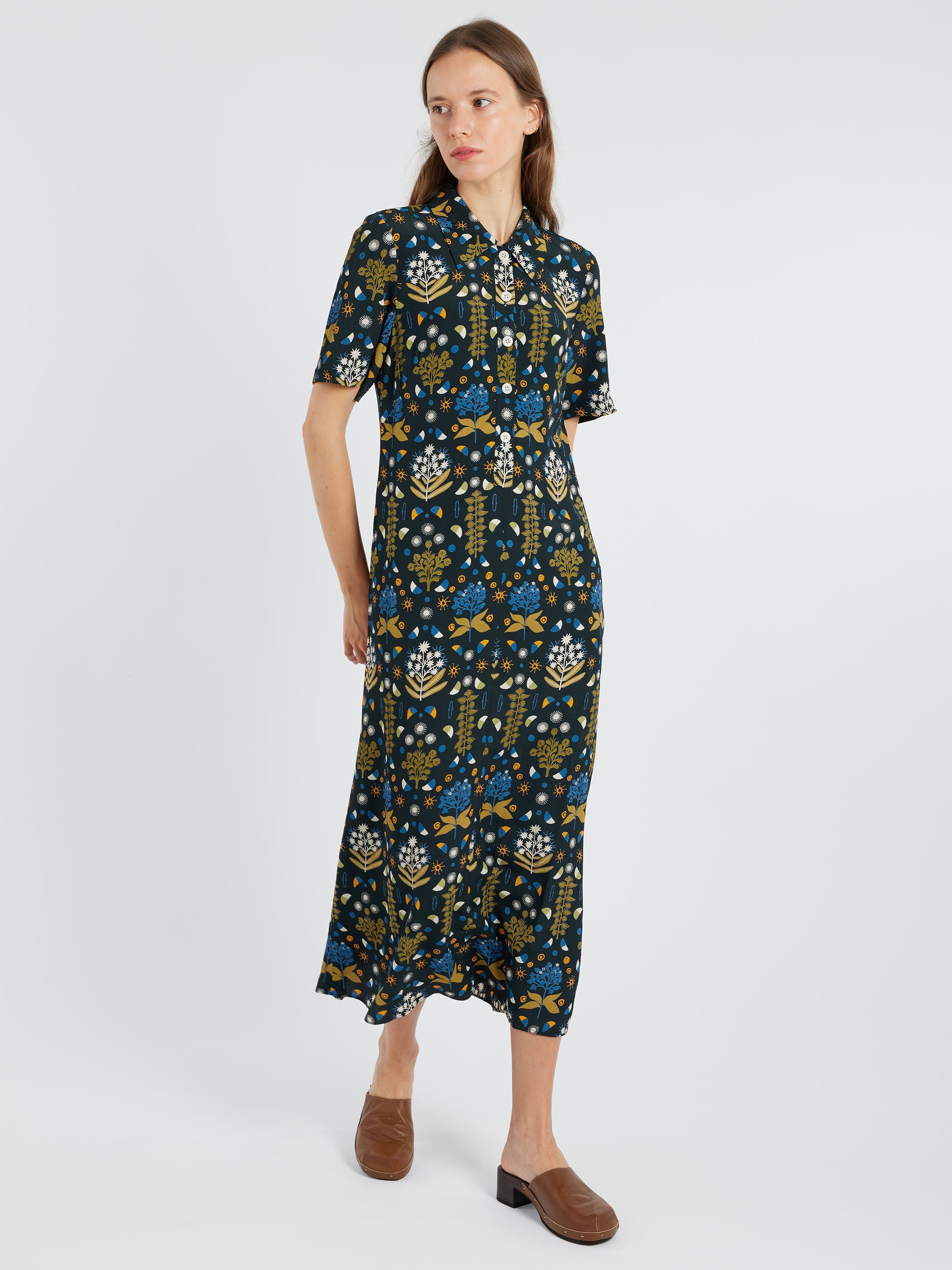 Collector Print Fluid Shirt Dress