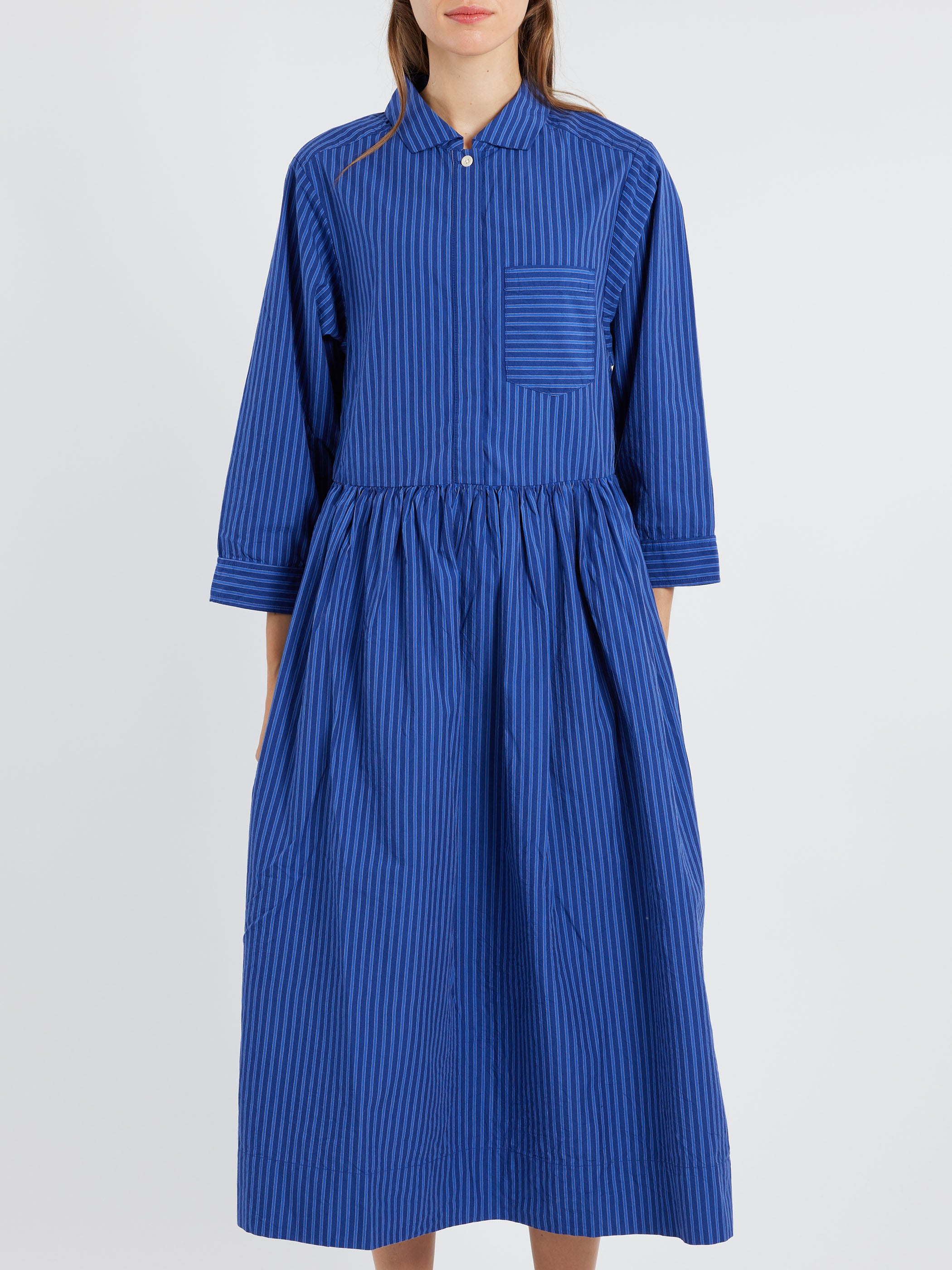 Stripe Poplin Shirt Dress