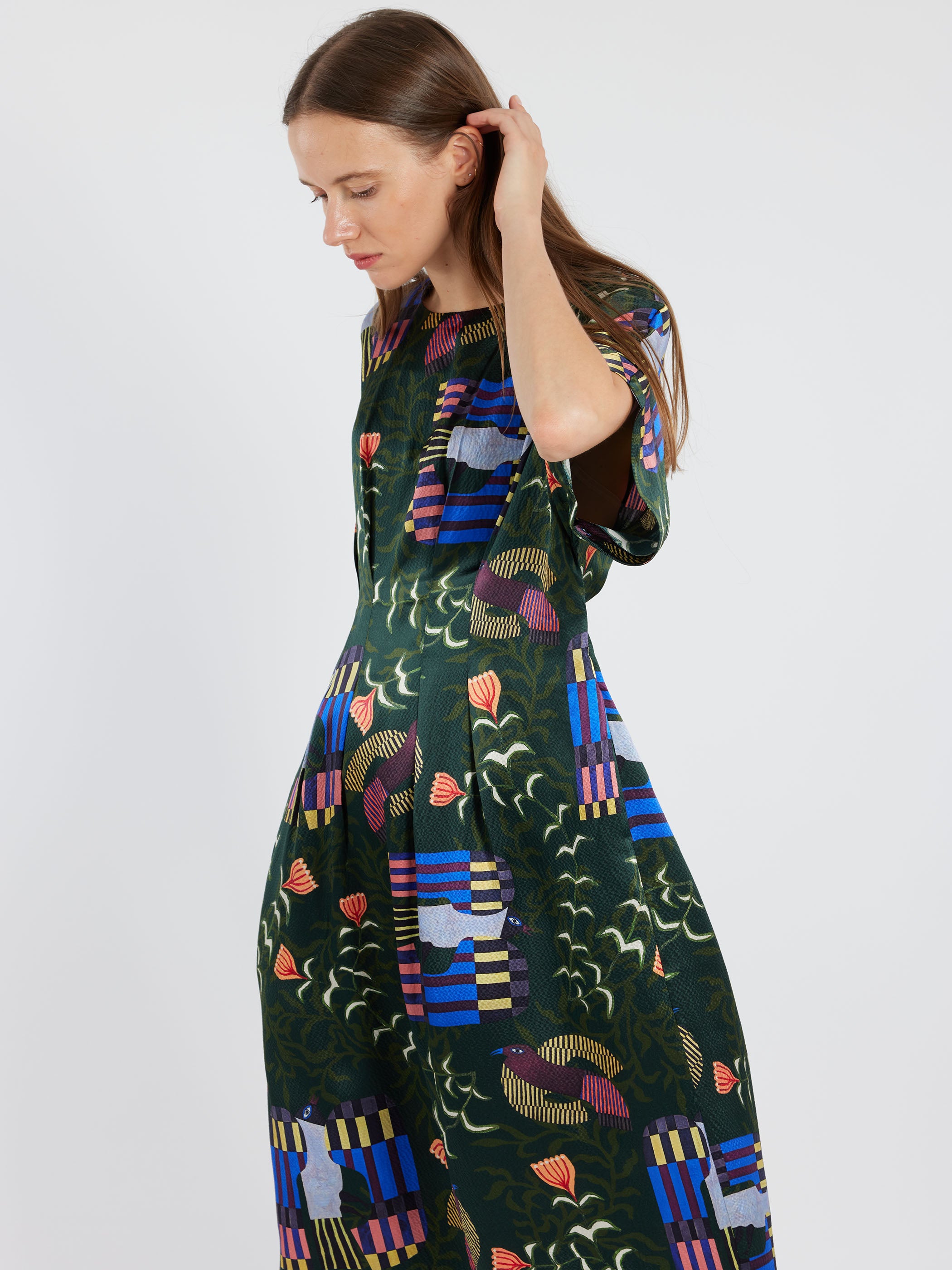 Bird Print Dress