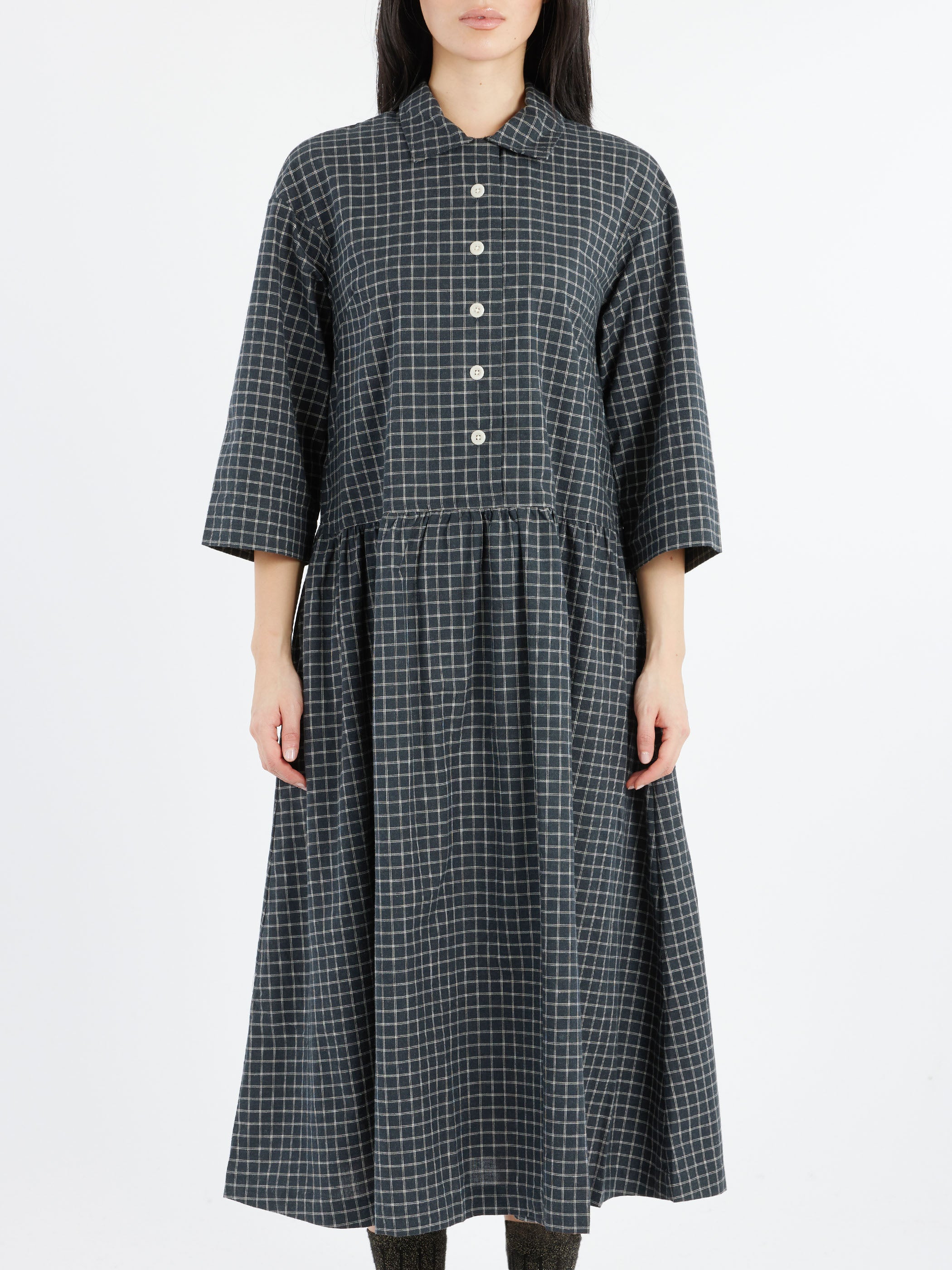 Graph Check Shirt Dress