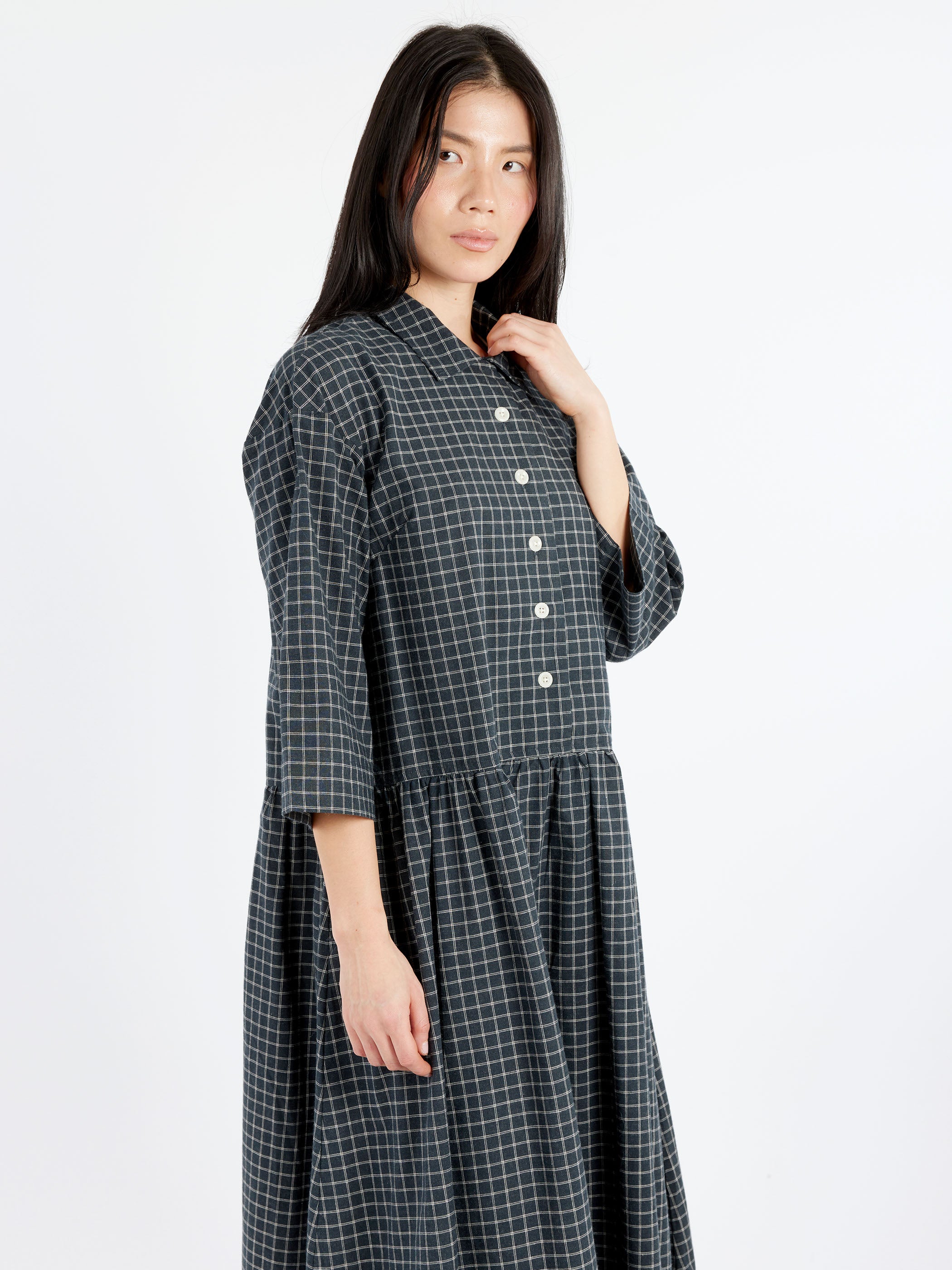 Graph Check Shirt Dress