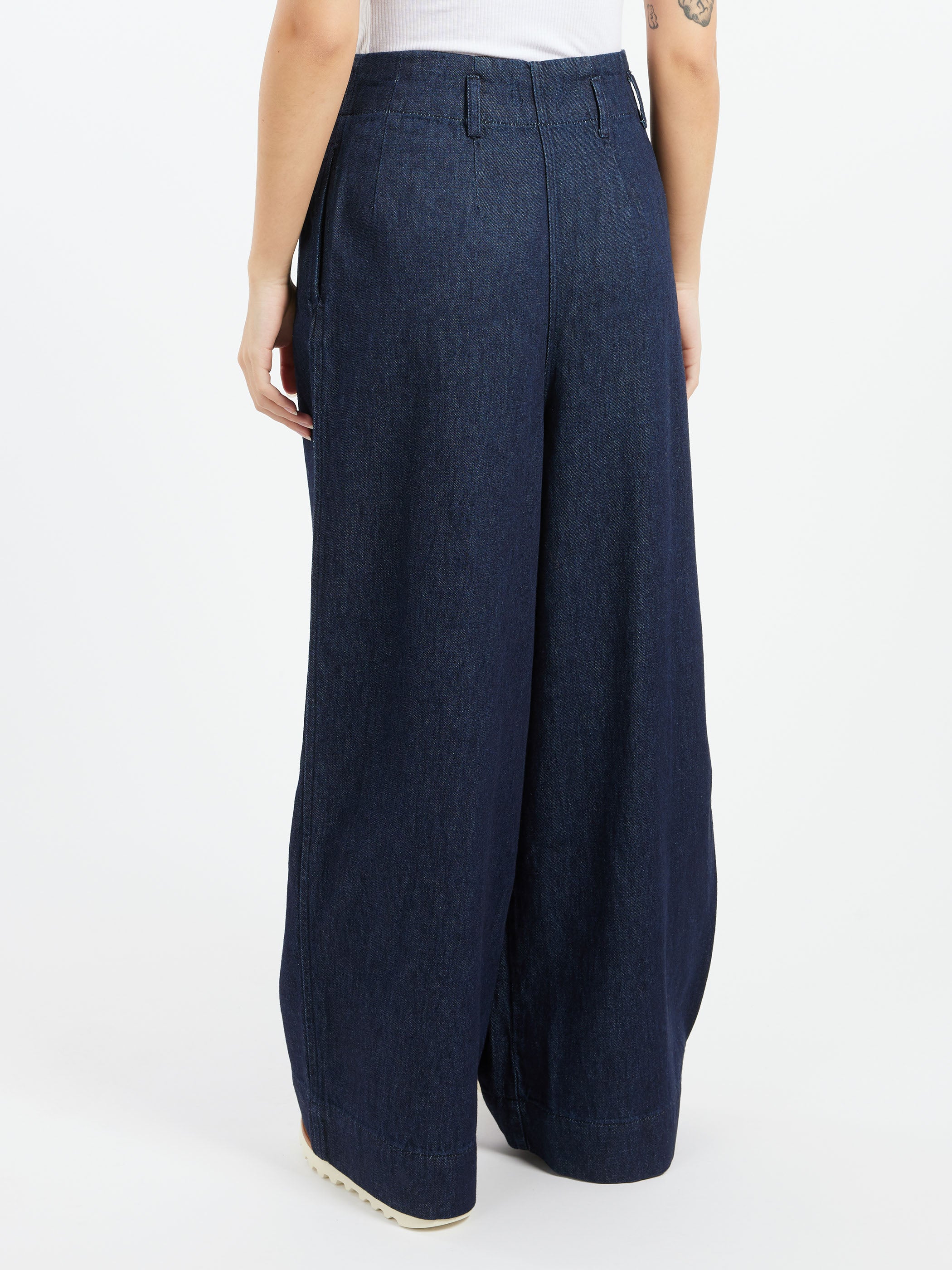 Denim Wide Leg Trousers