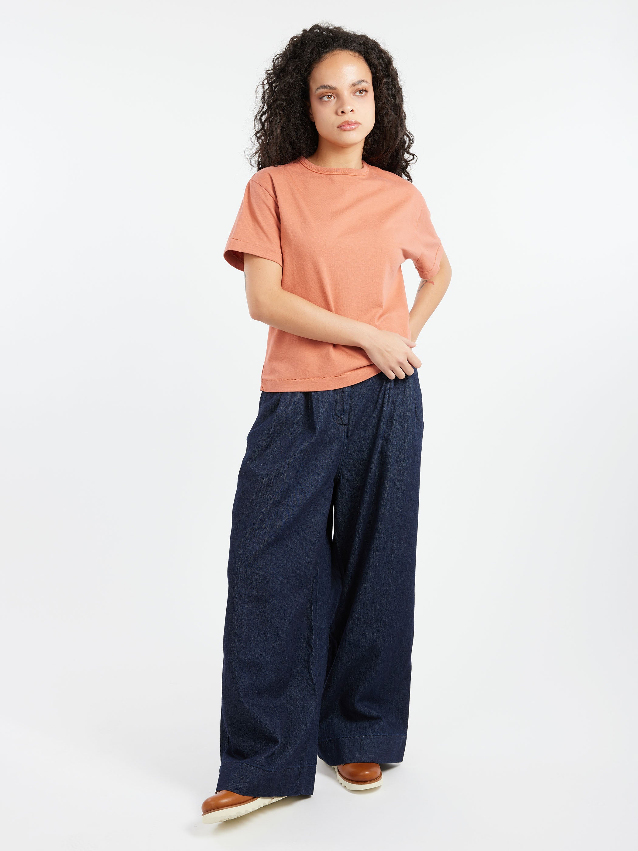 Denim Wide Leg Trousers