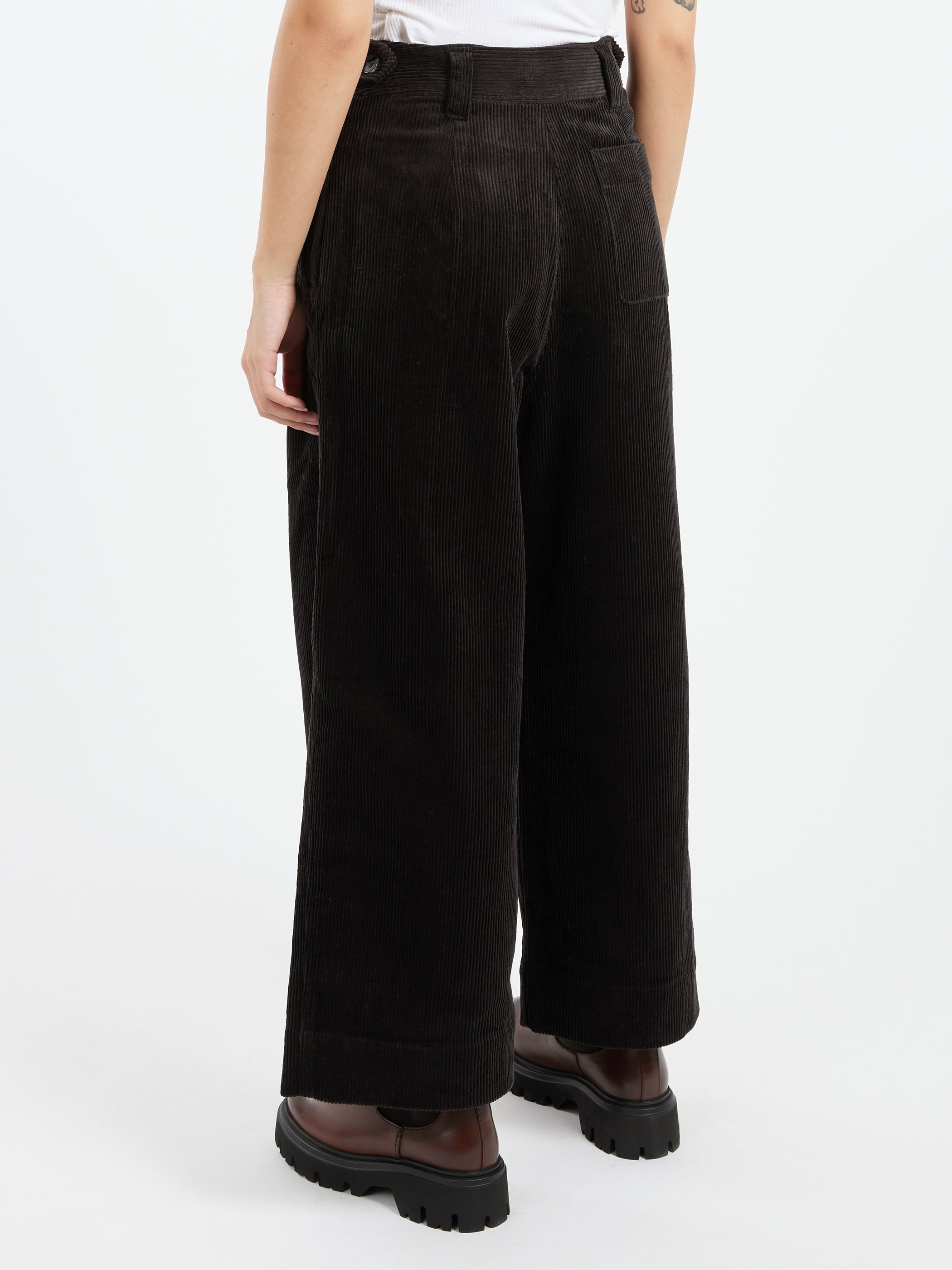 Cord Pleat Front Trousers