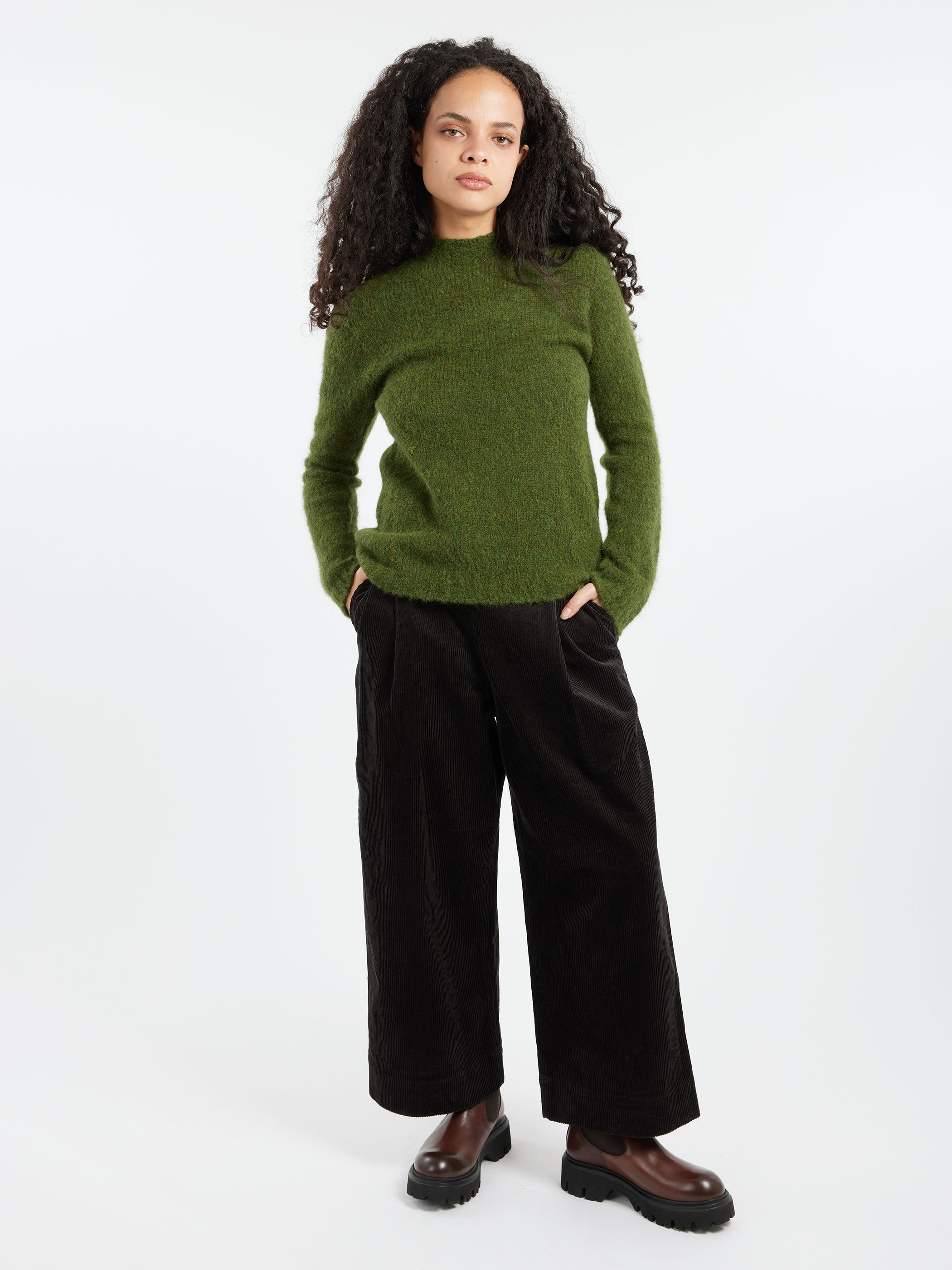 Cord Pleat Front Trousers