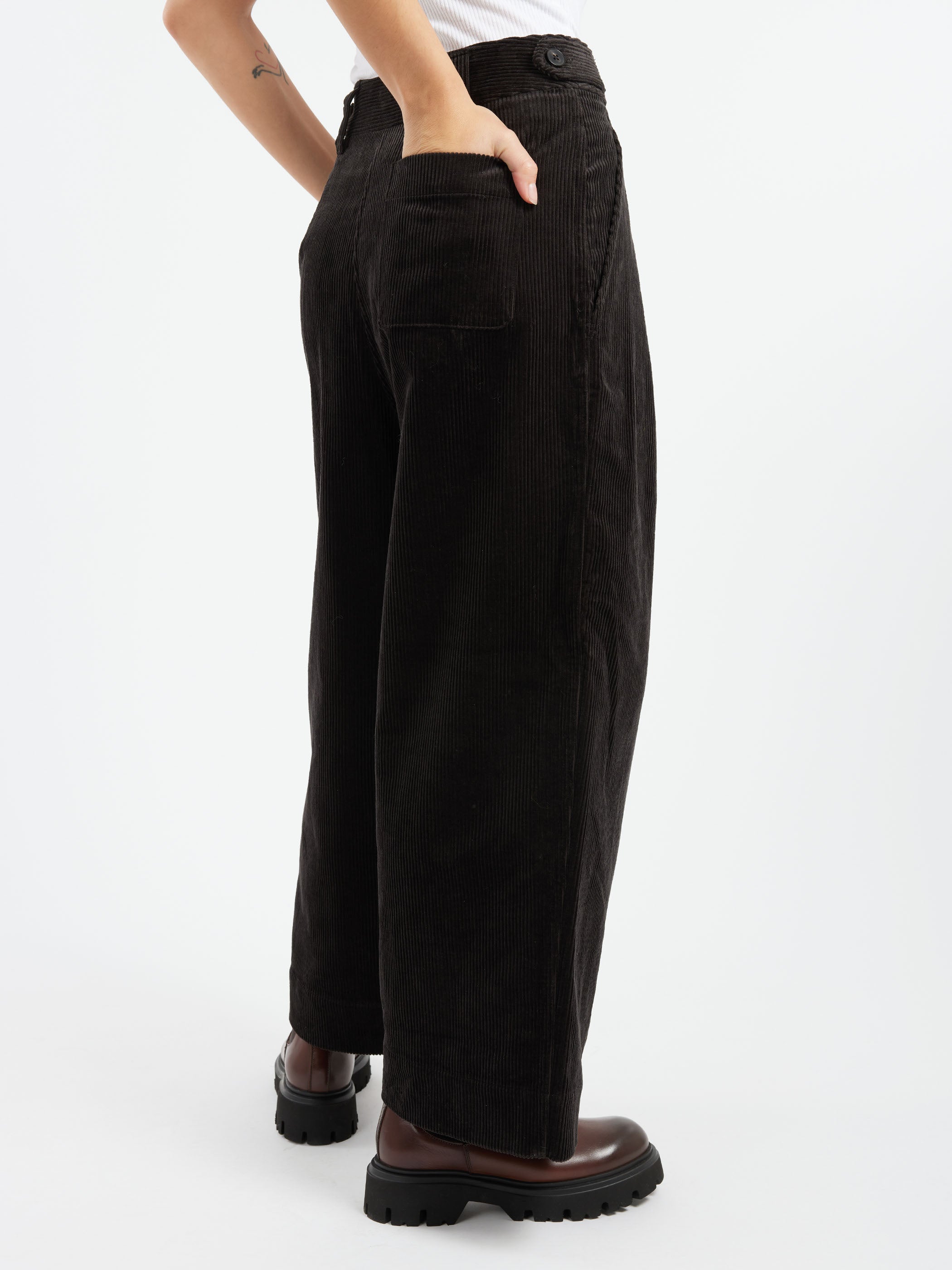 Cord Pleat Front Trousers