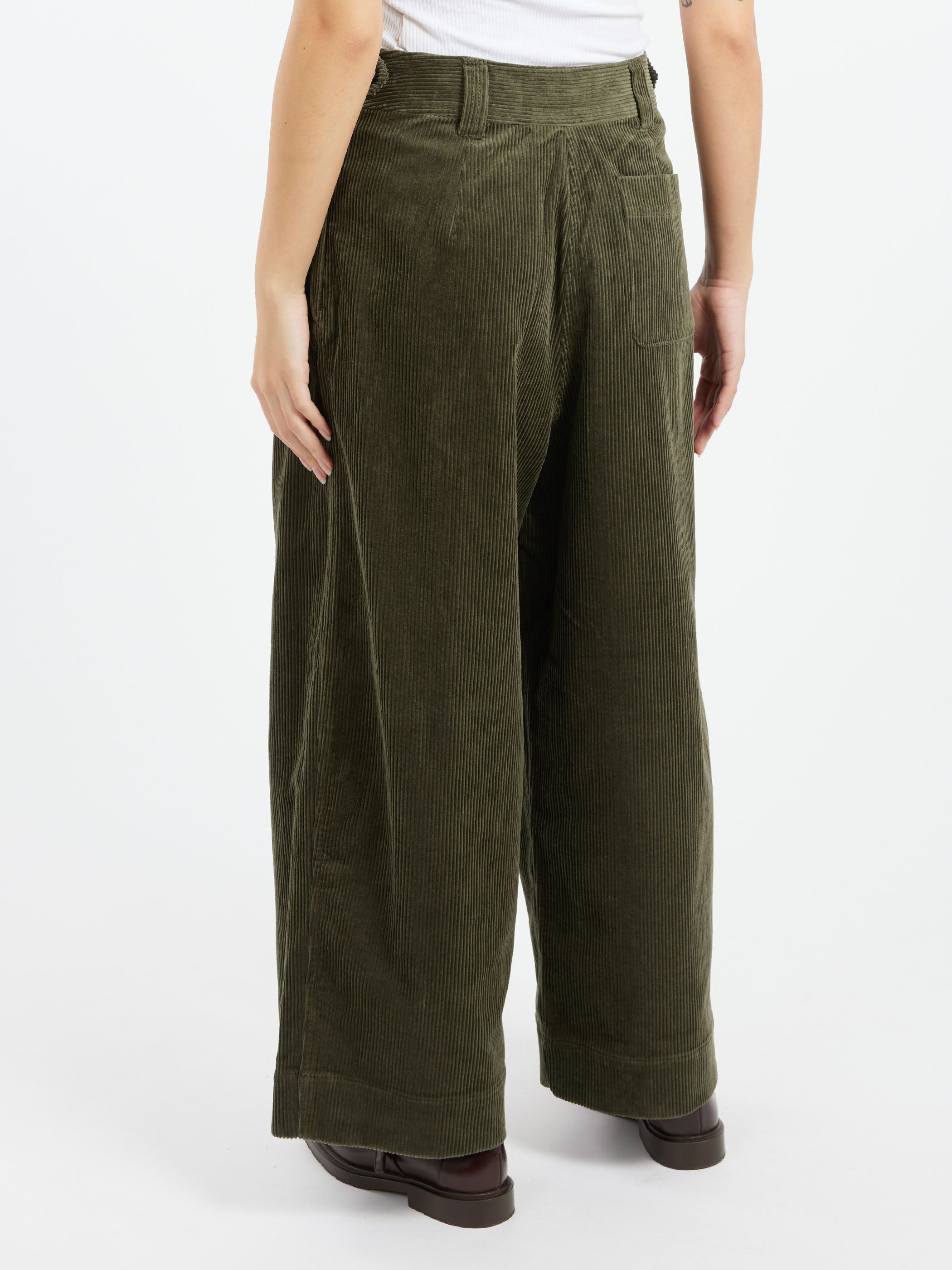 Cord Pleat Front Trousers