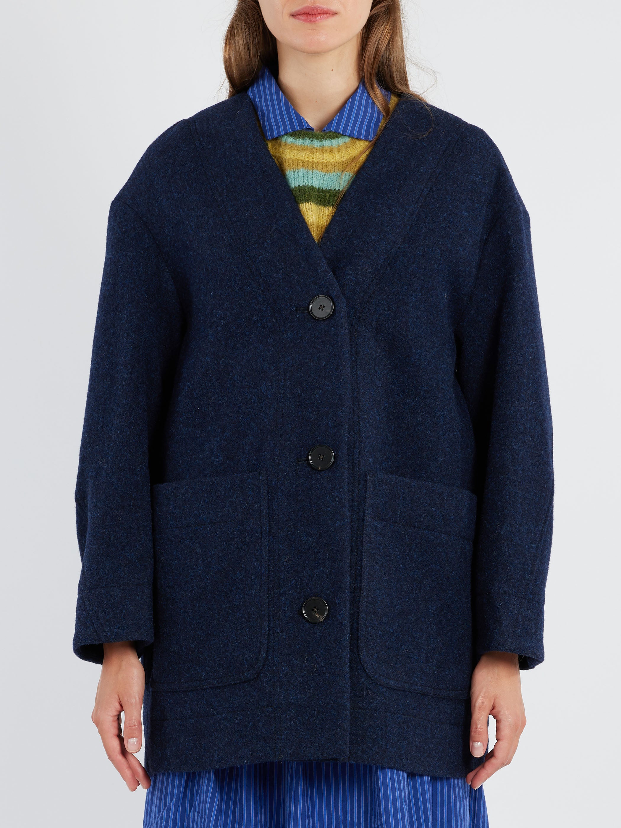 Boiled Wool Short Coat