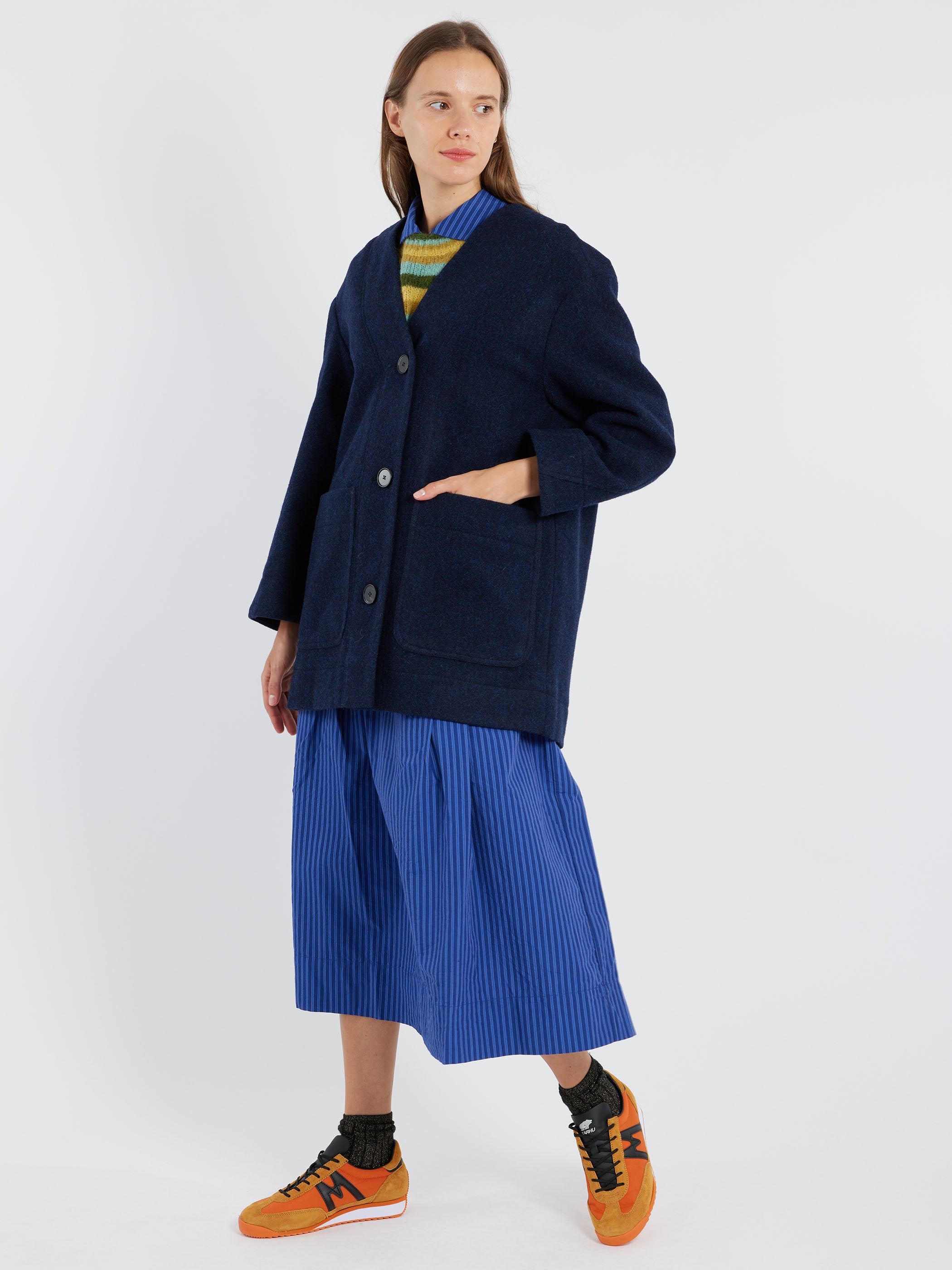 Boiled Wool Short Coat