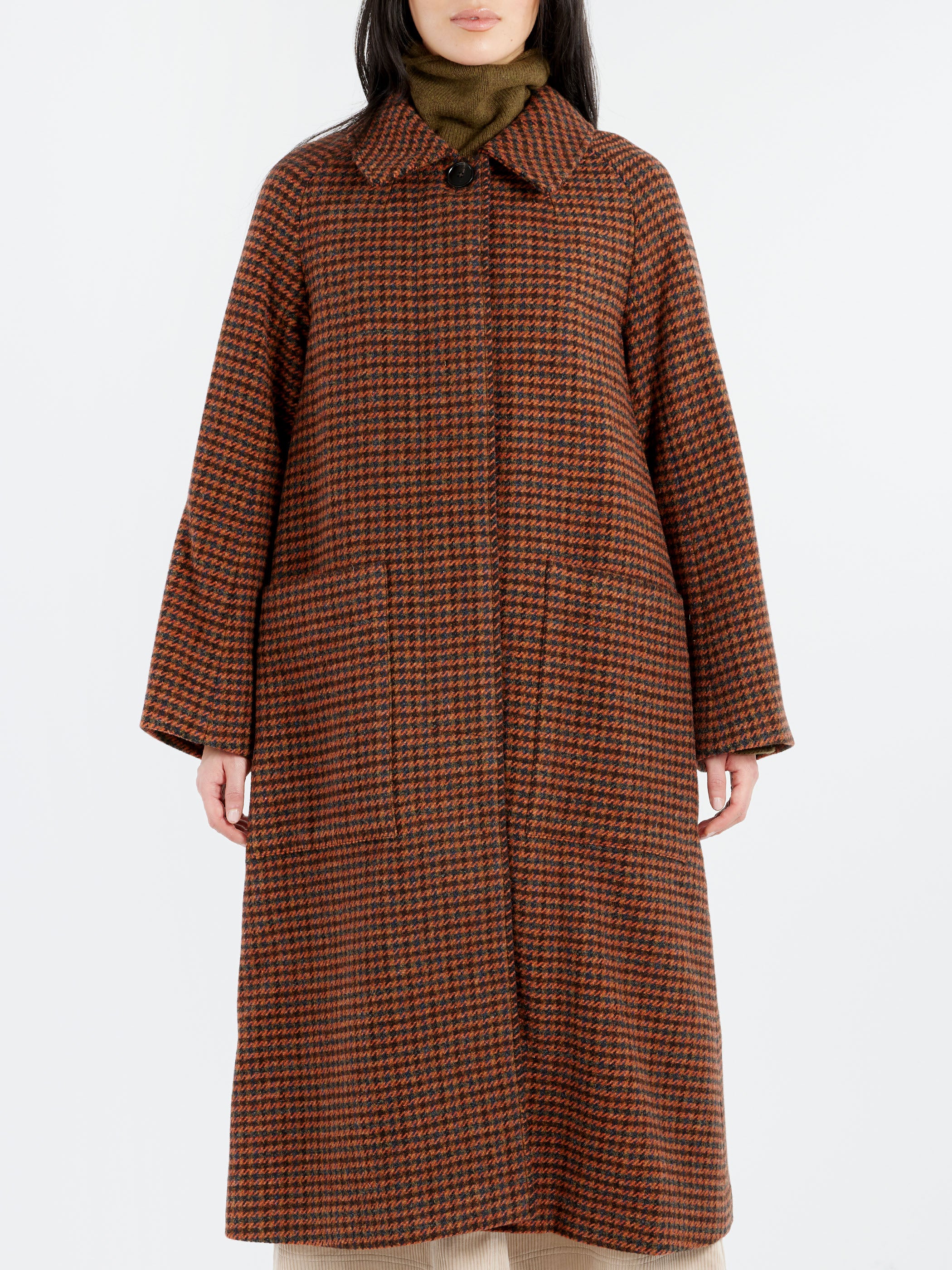 Houndstooth Raglan Coat