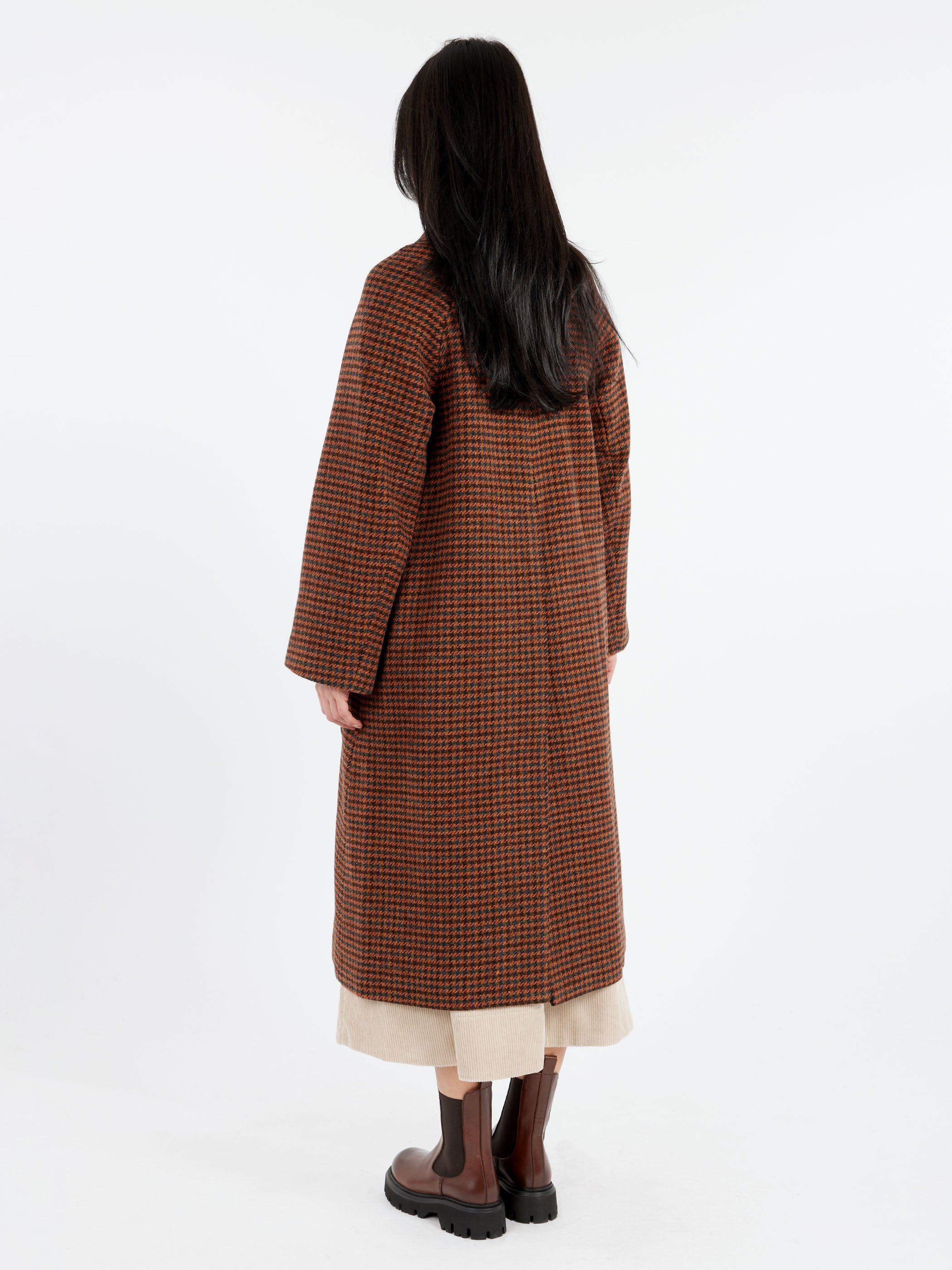 Houndstooth Raglan Coat