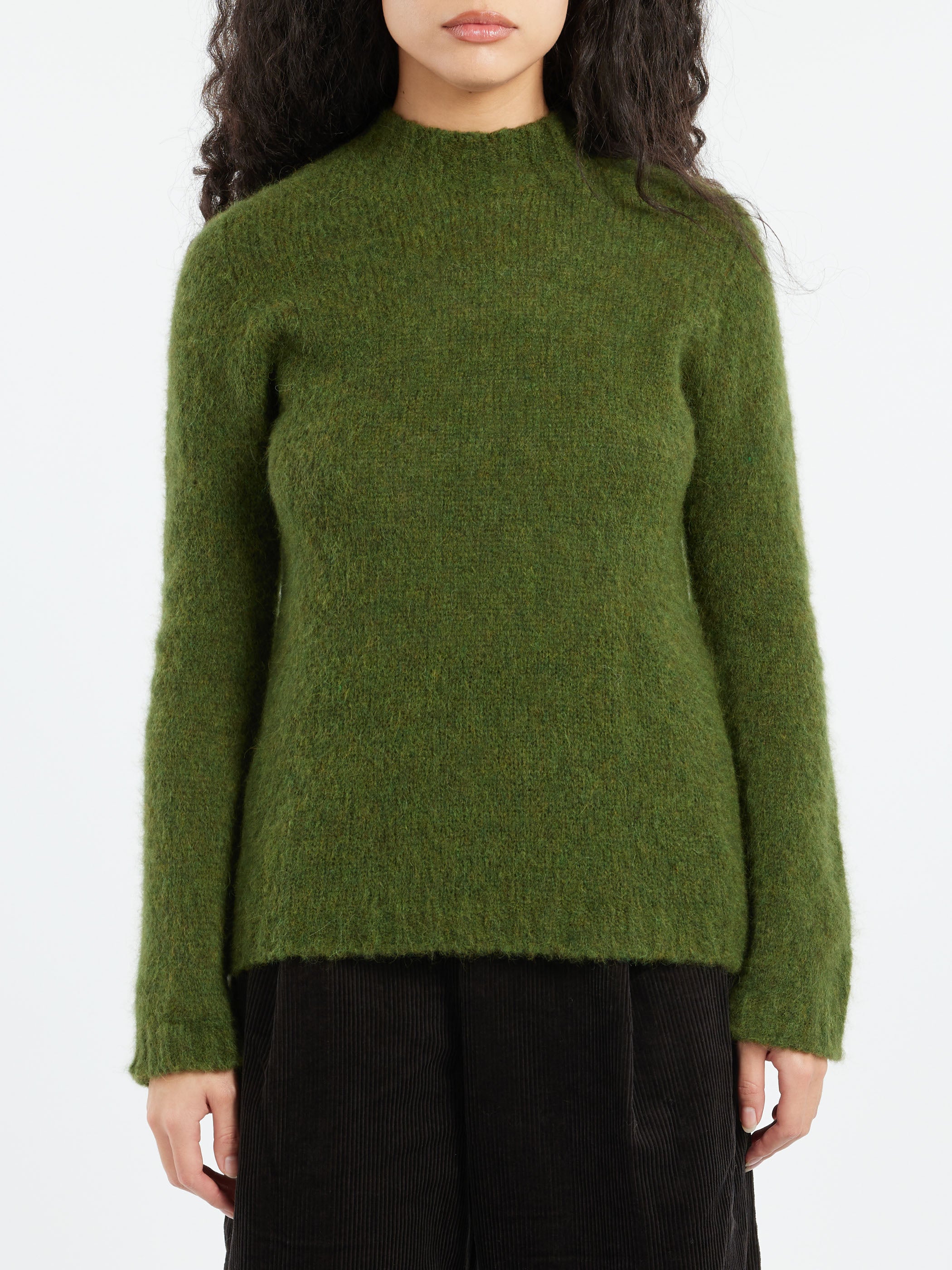 Brushed Alpaca High Neck Sweater