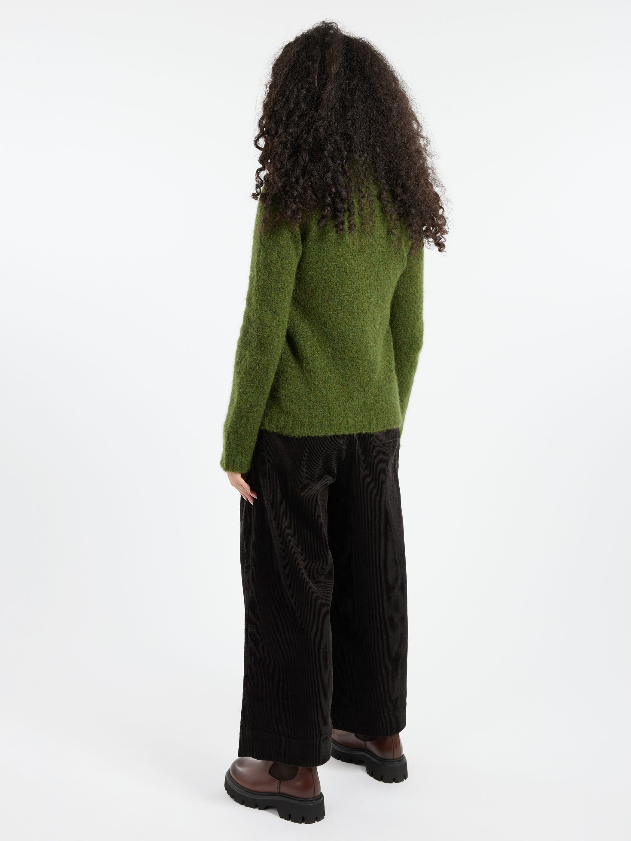 Brushed Alpaca High Neck Sweater