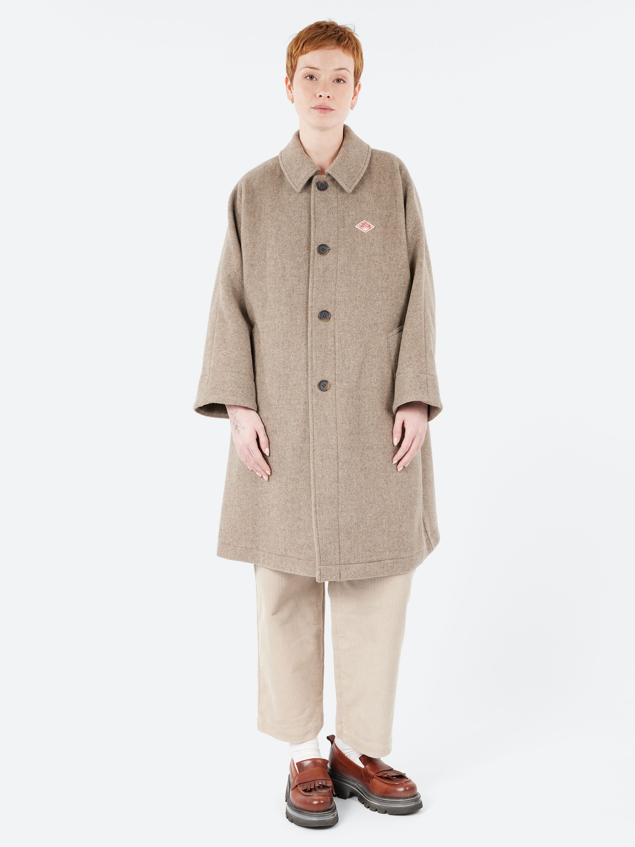 Wool Light Pile Dolman Long Coat