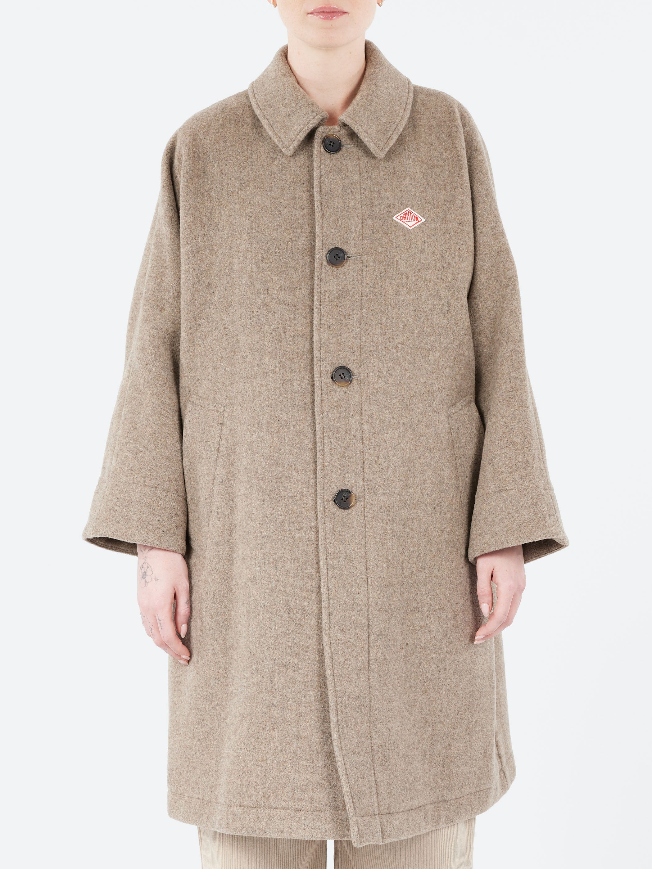 Wool Light Pile Dolman Long Coat