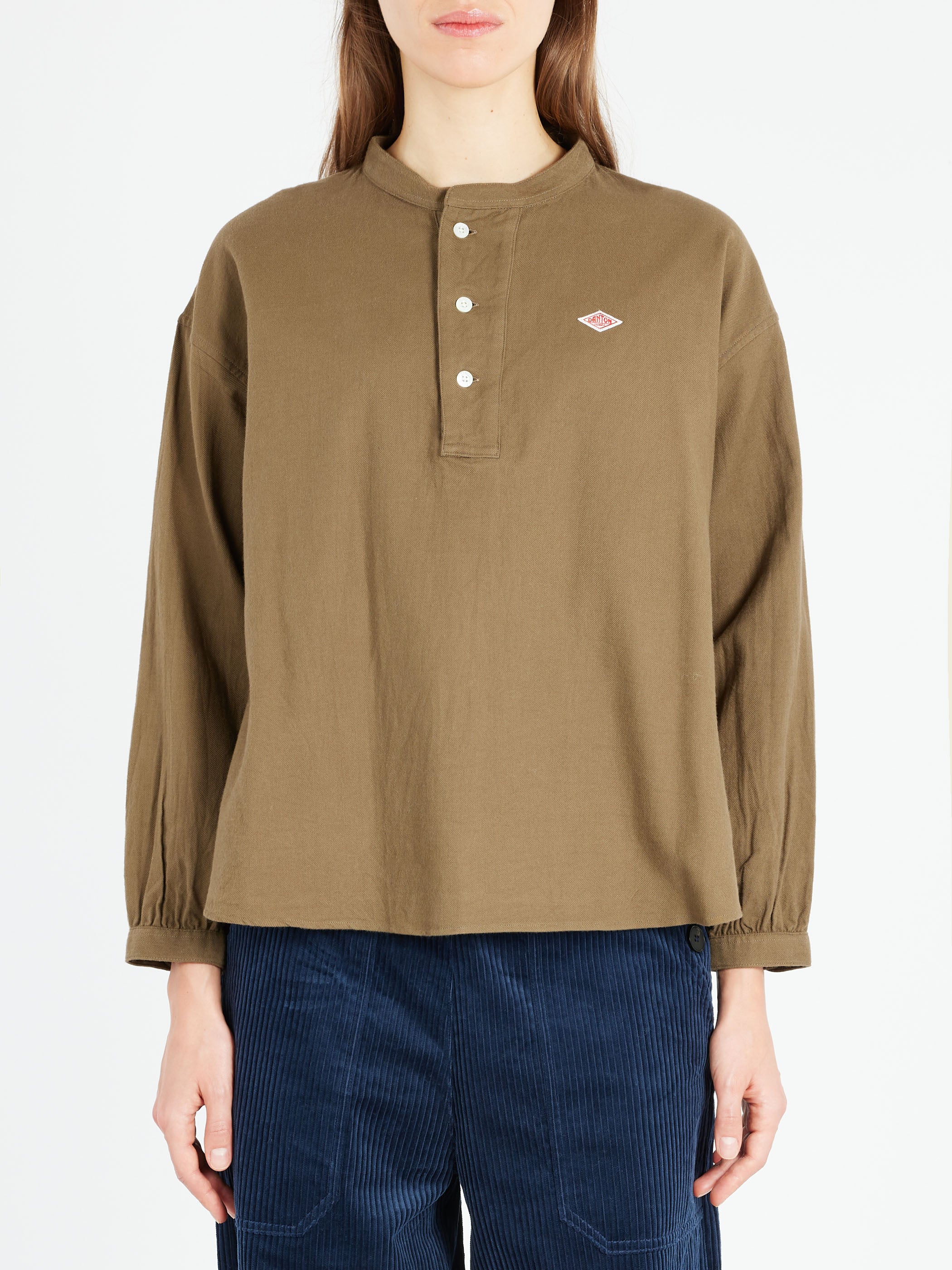 Henley Neck Pullover Shirt