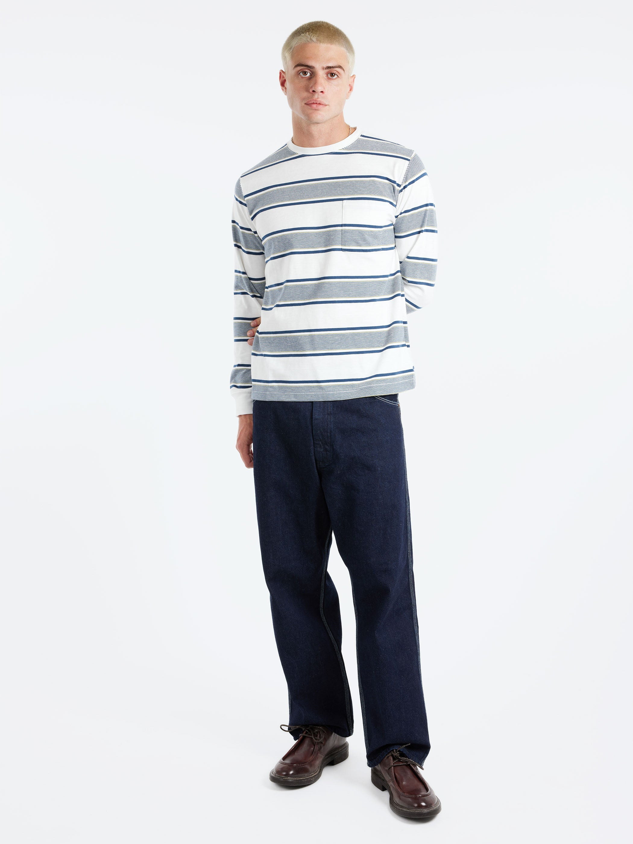 Wide Stripe Pocket Tee