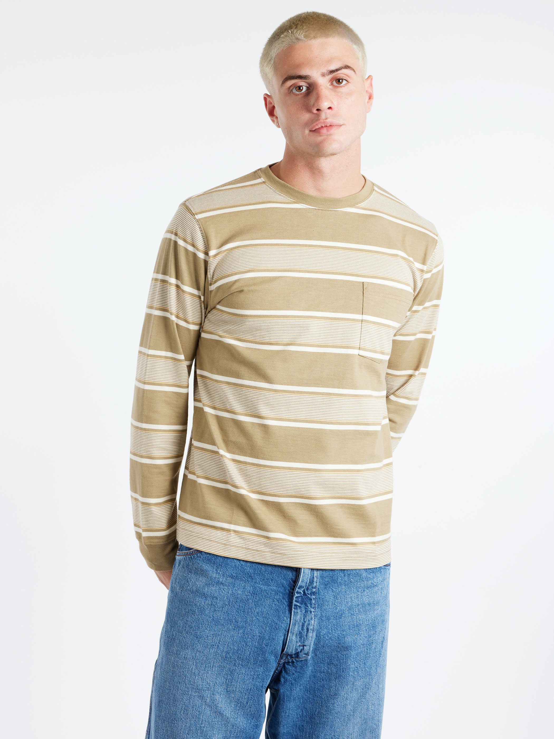 Wide Stripe Pocket Tee