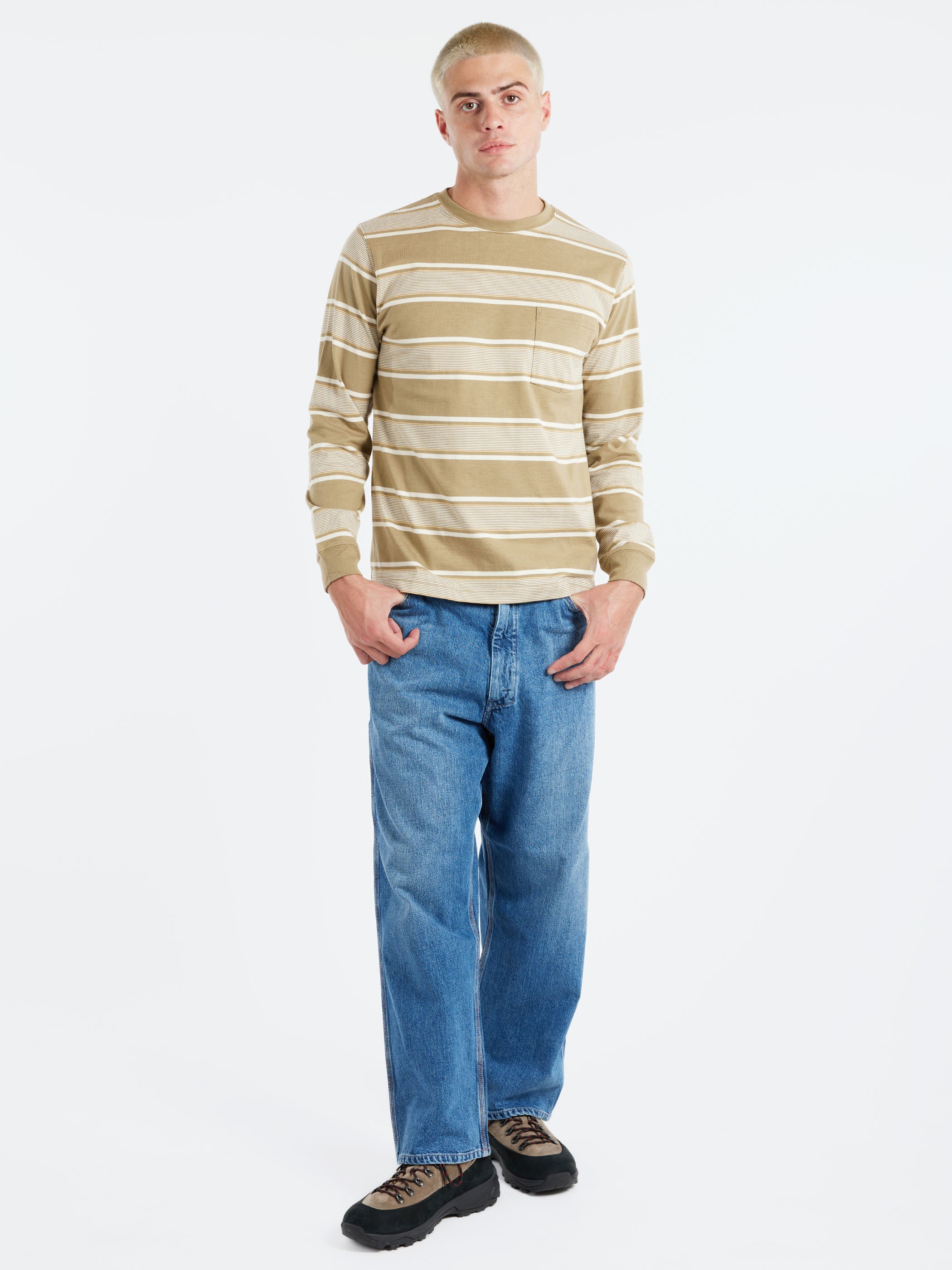 Wide Stripe Pocket Tee