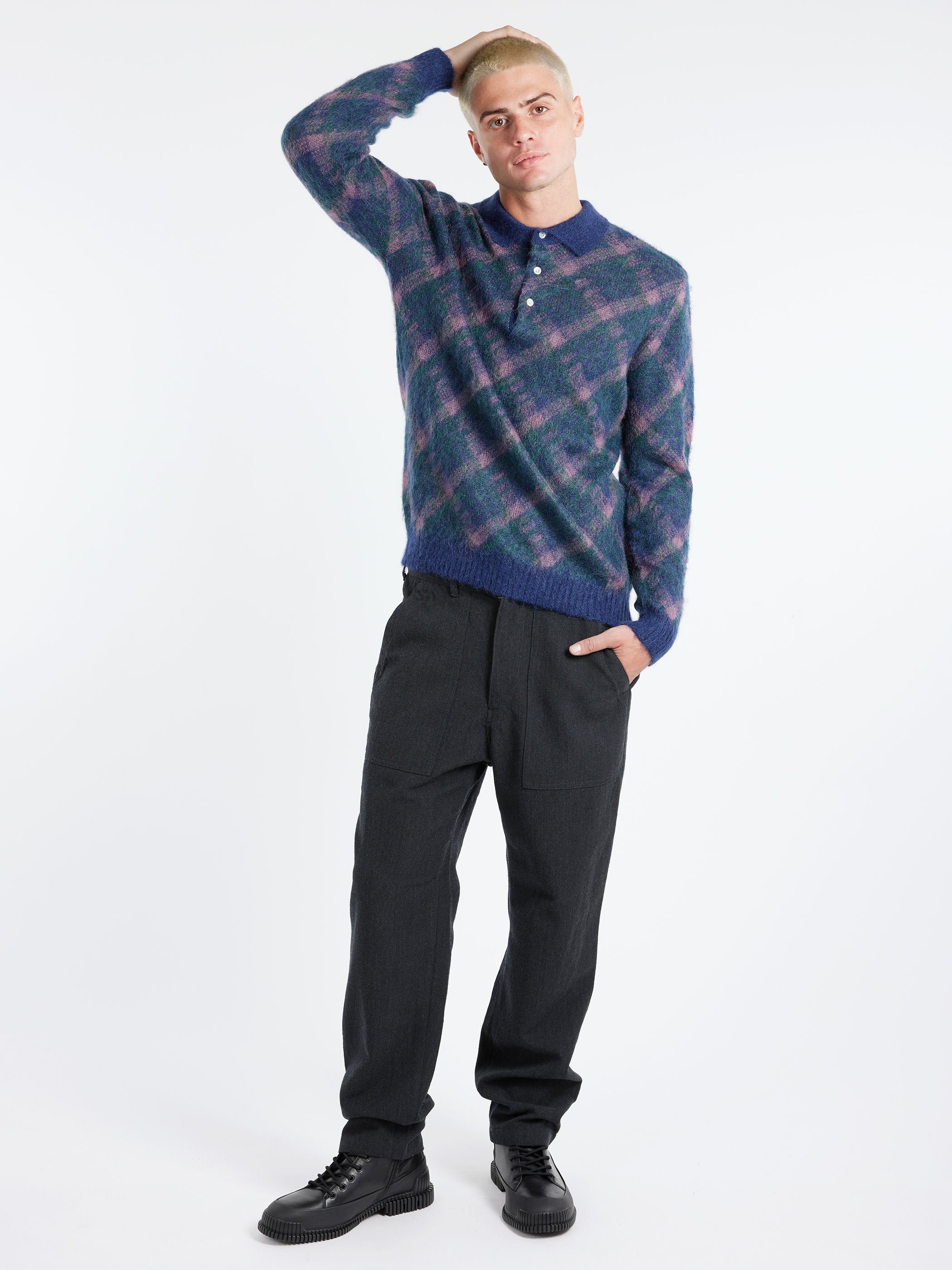 Shaggy Knit Polo